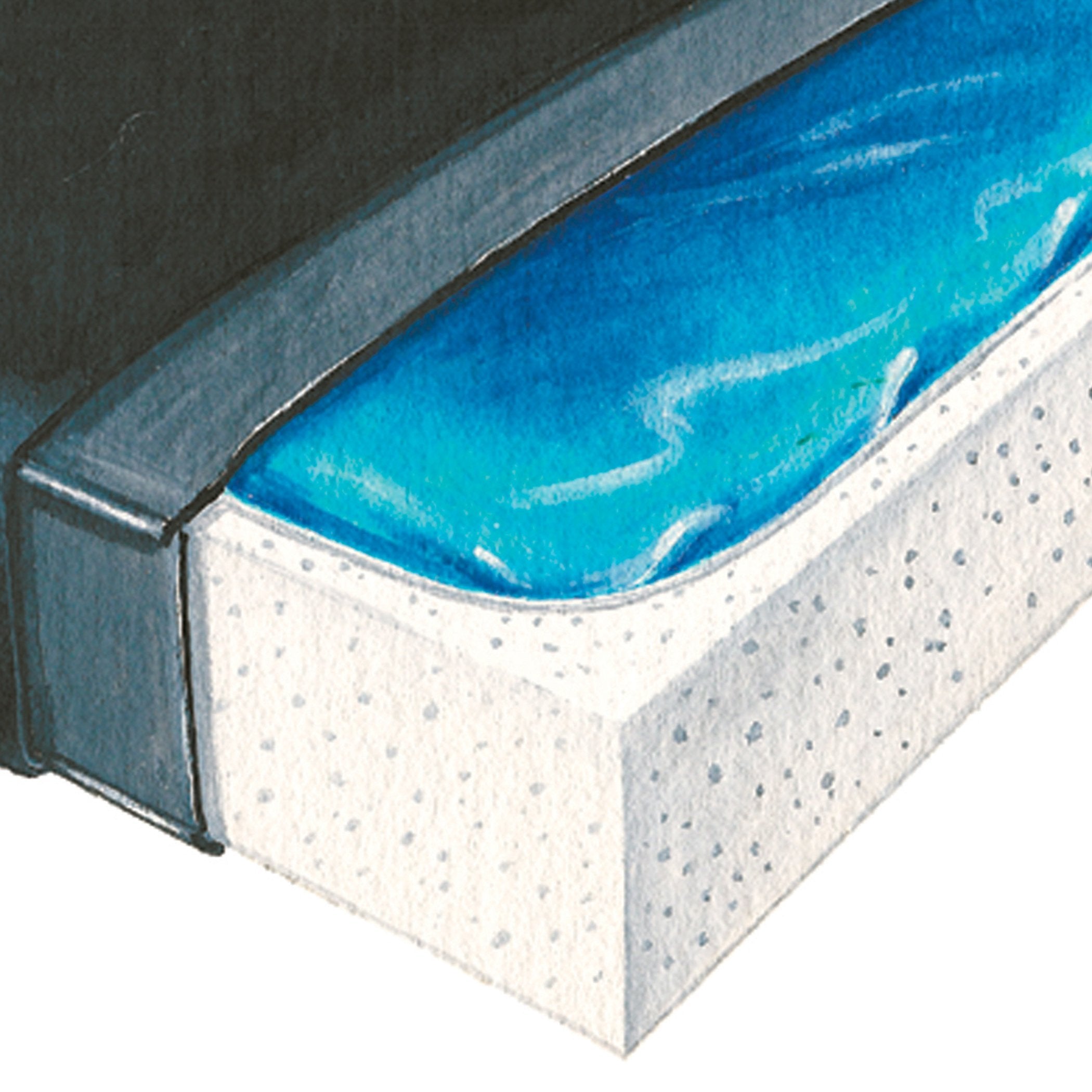 Seat Cushion Skil-Care™ 16 W X 16 L X 2-1/2 D Inch Foam / Gel - image 3