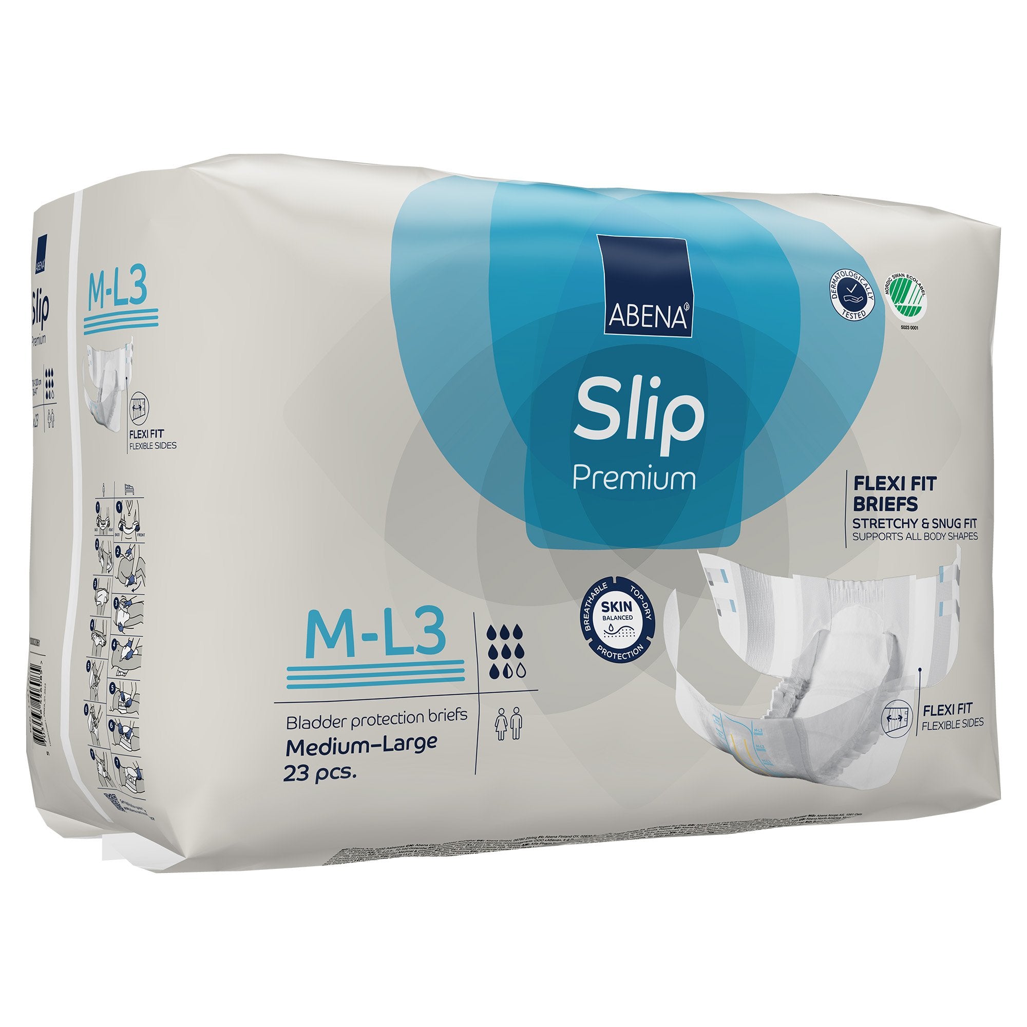 Incontinence Brief Abena Slip Flexi Fit Adult Medium / Large Unisex Disposable Heavy Absorbency - image 3