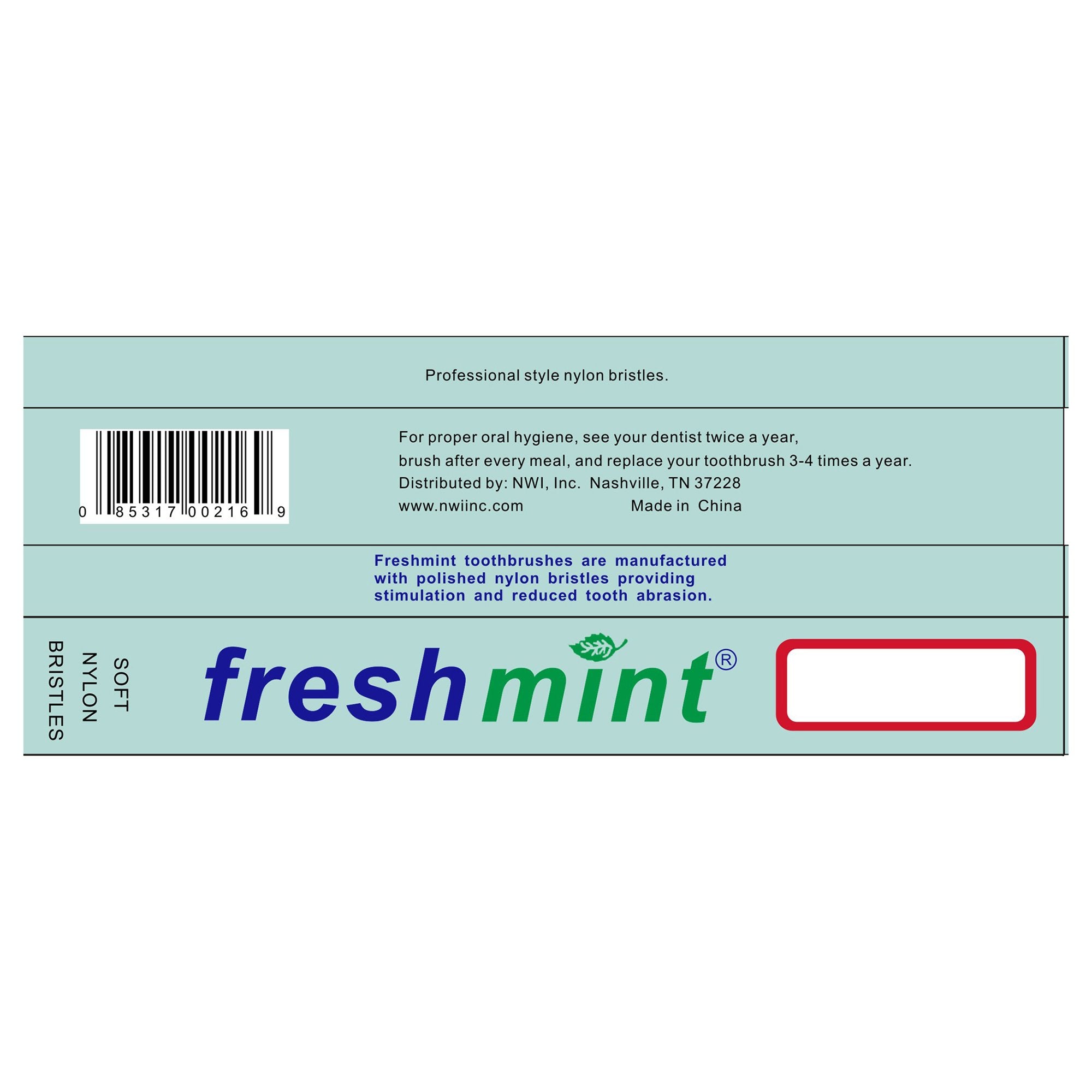 Toothbrush Freshmint® Assorted Colors Adult Nylon - image 2
