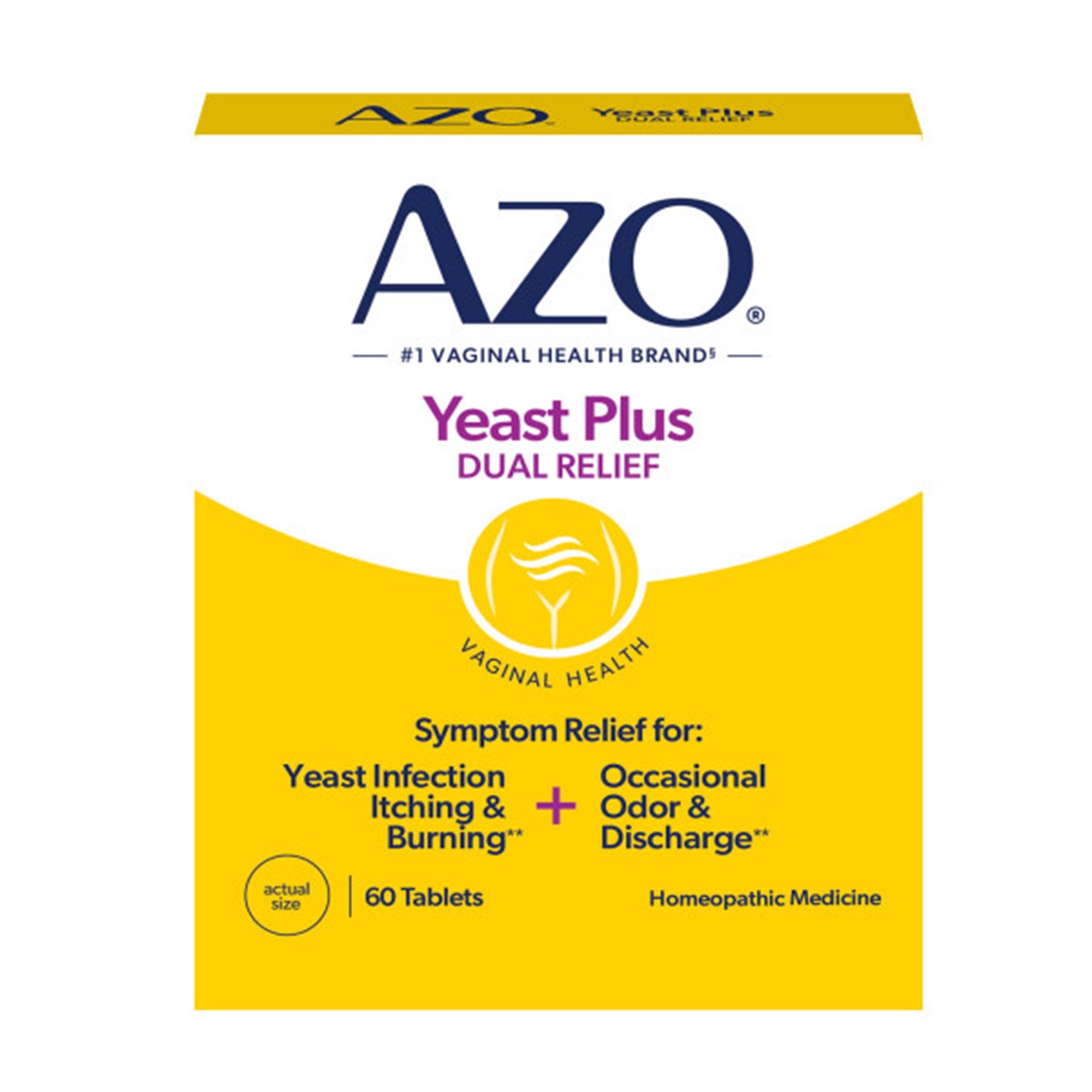 AZO® Yeast Plus Dual Relief for Yeast Infection Itching and Burning