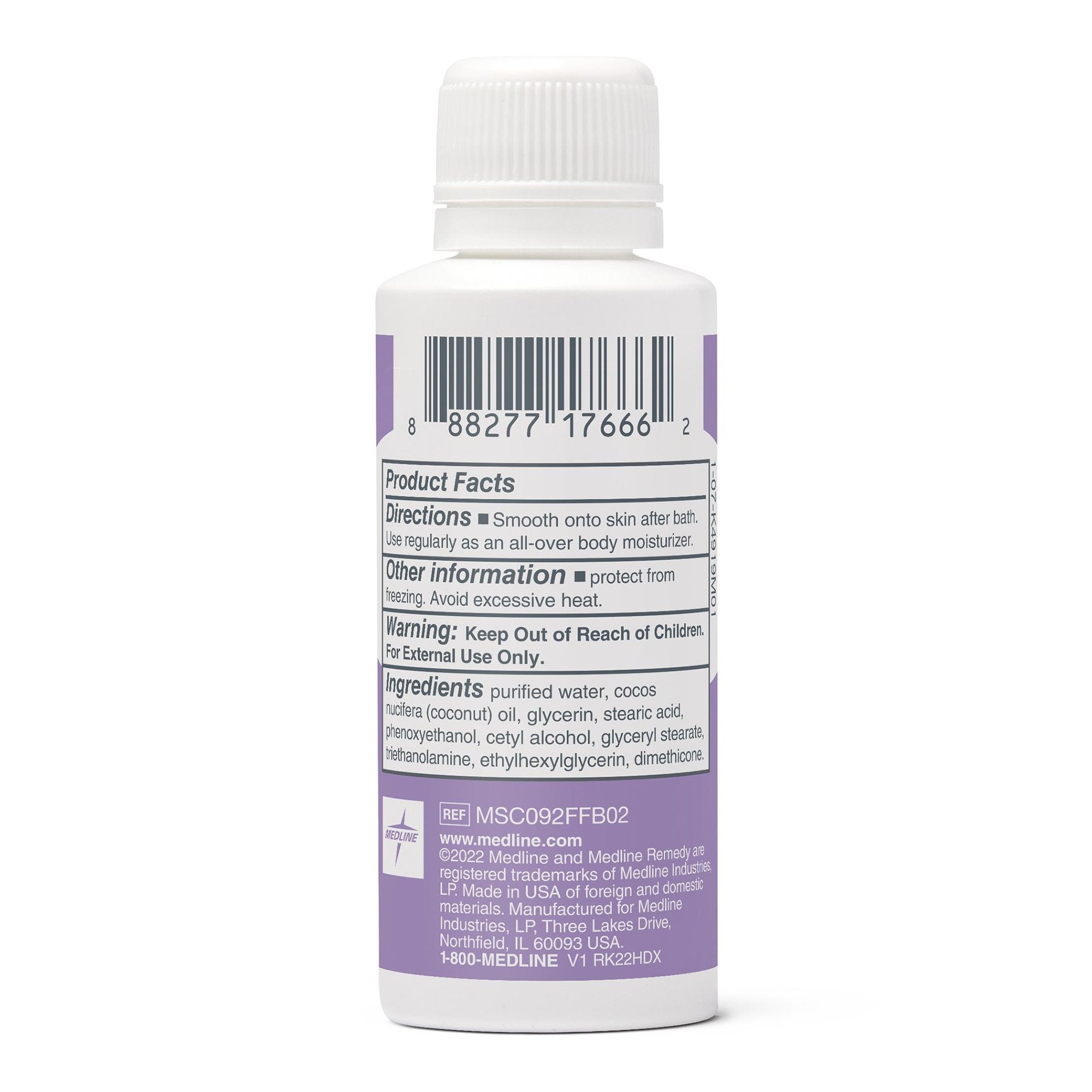 Baby Lotion Medline Remedy® 2 oz. Bottle Unscented Lotion CHG Compatible - image 2