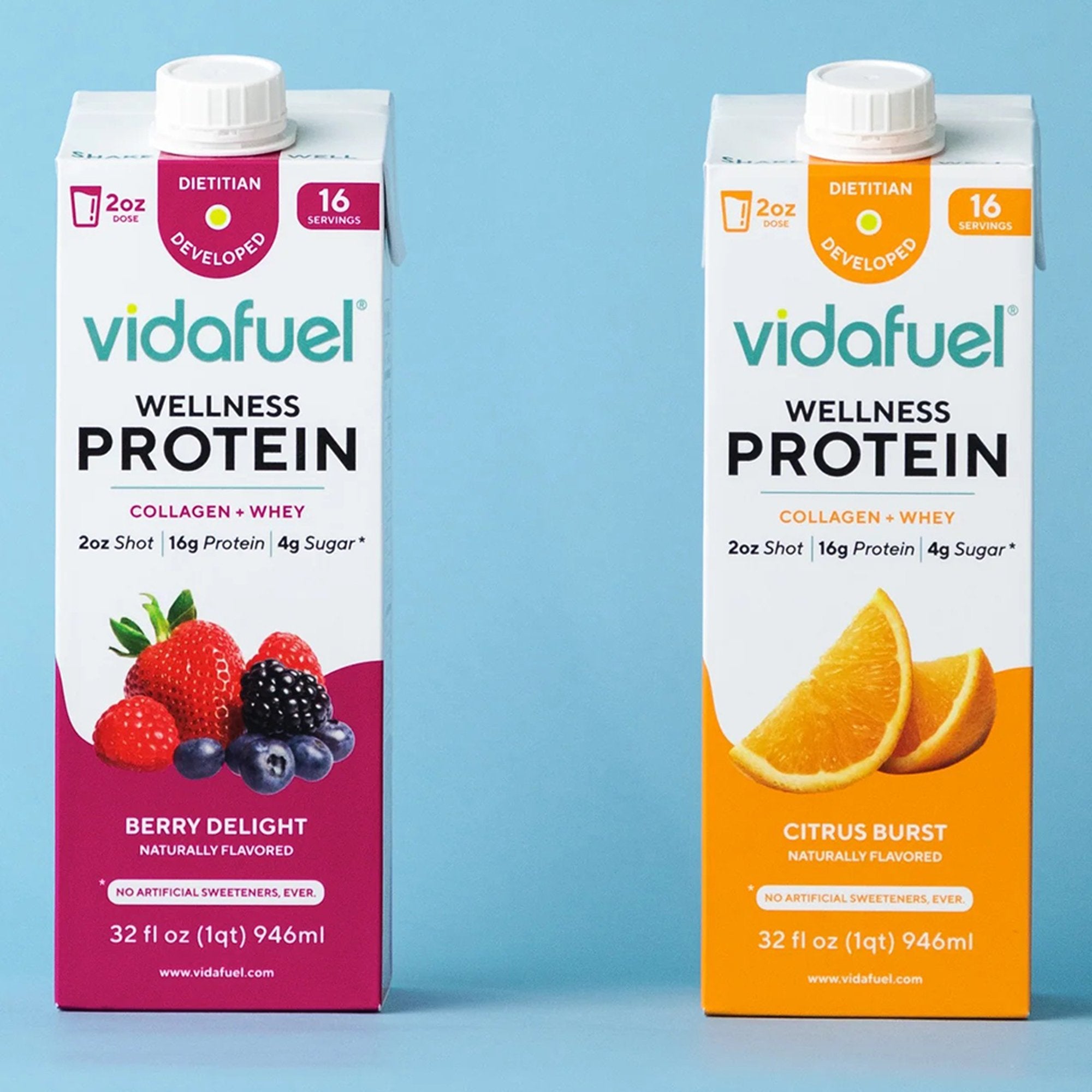 Oral Supplement Vida Fuel Wellness Protein Berry Delight Flavor Liquid 32 oz. Reclosable Carton - image 7