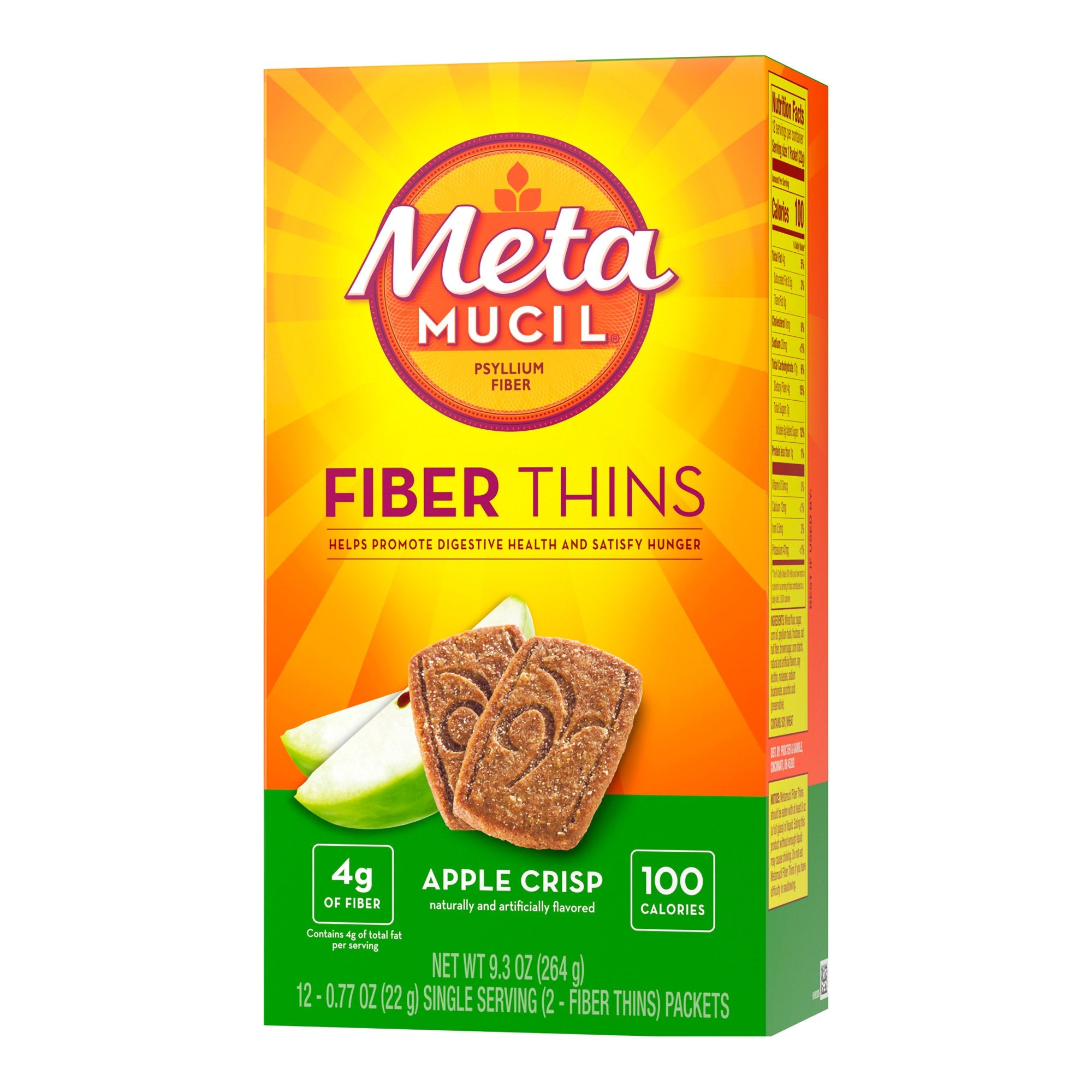 Fiber Supplement Metamucil® Apple Crisp Flavor Wafer 24 per Box Psyllium Husk - image 6