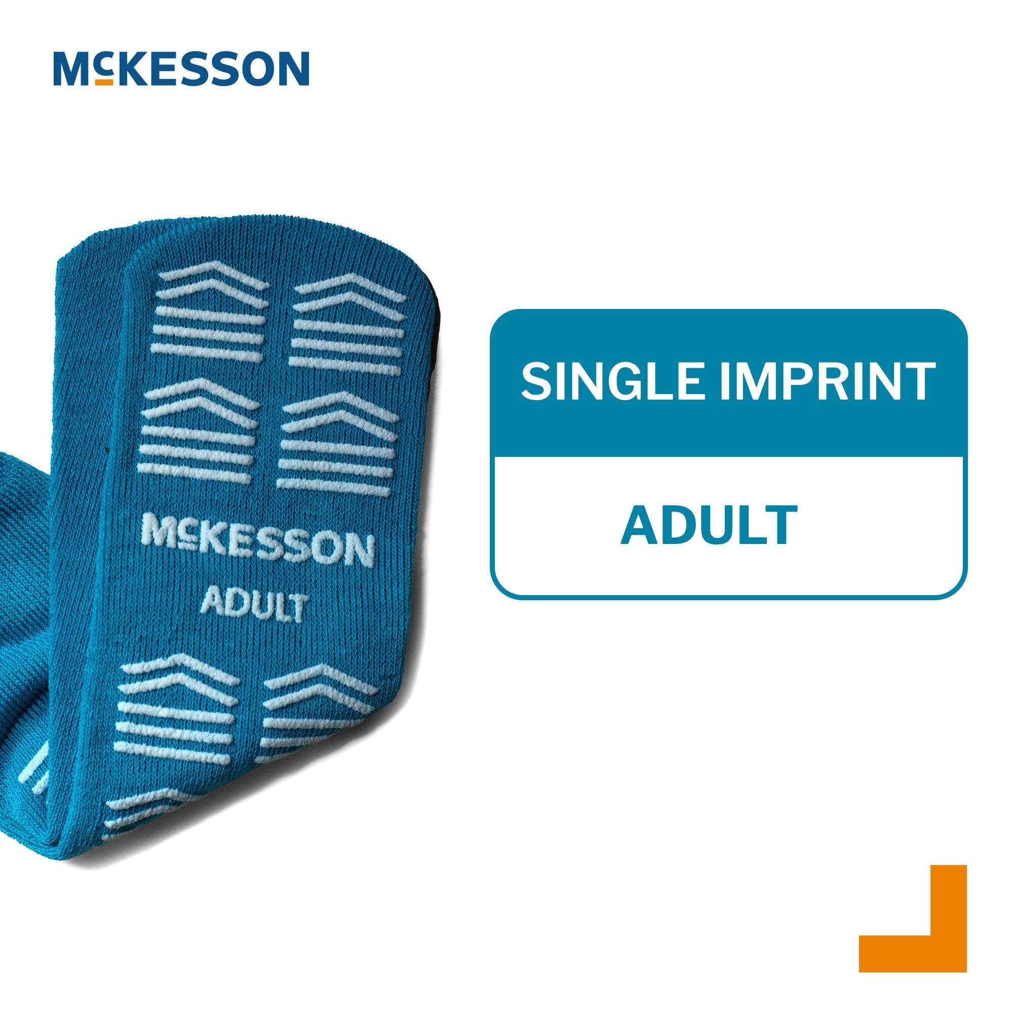 Slipper Socks McKesson Unisex Adult Large Single Tread Single Patient Use Teal - image 3