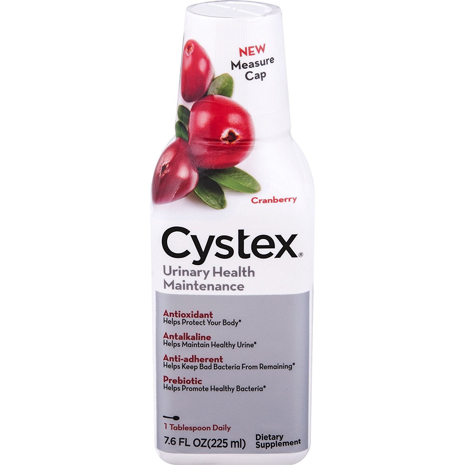 Dietary Supplement Cystex® Urinary Health Maintenance Ascorbic Acid / Proprietary Blend 60 mg - 1,000 mg Strength Liquid 7.6 oz. Cranberry Flavor