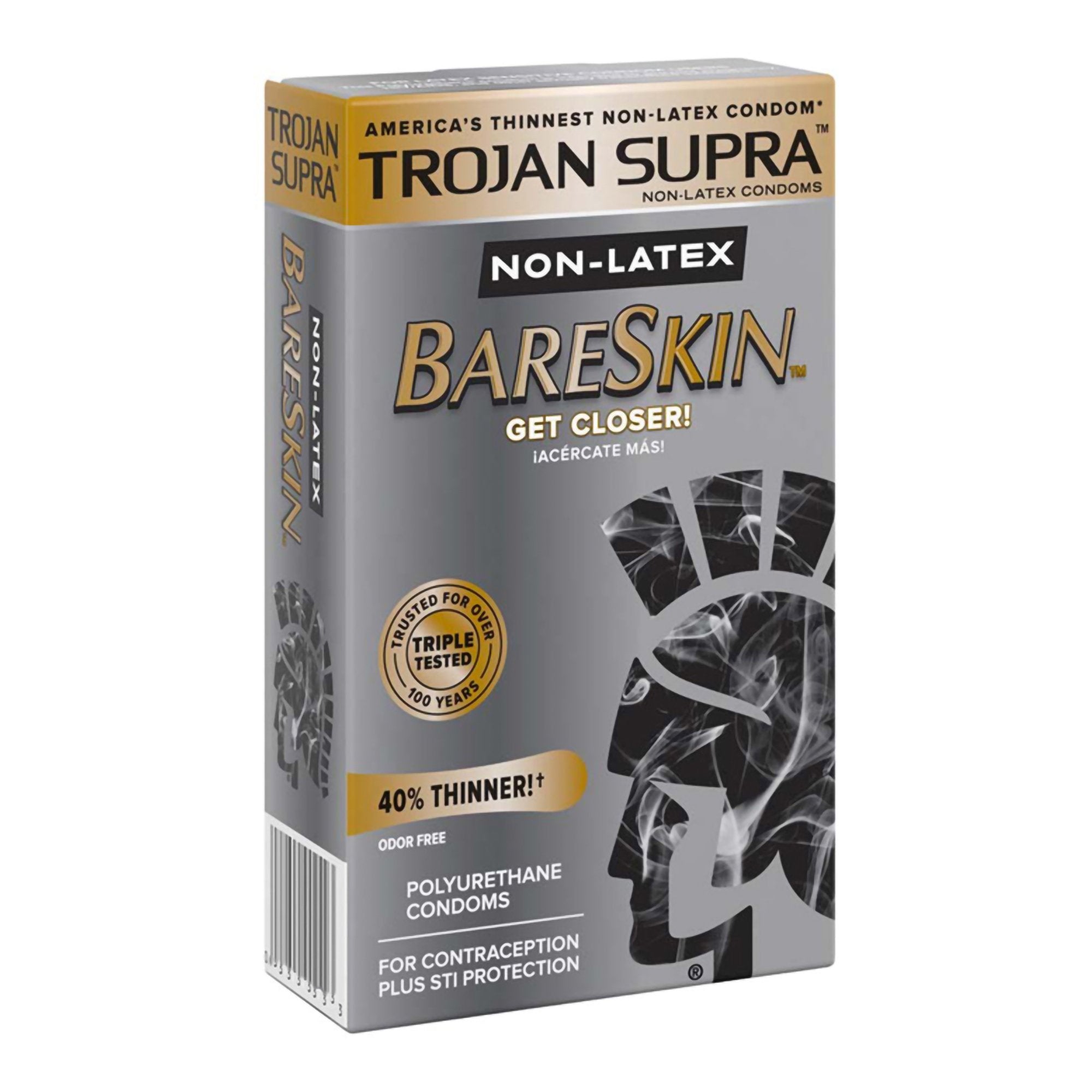 Condom Trojan® Supra Lubricated One Size Fits Most 6 per Pack