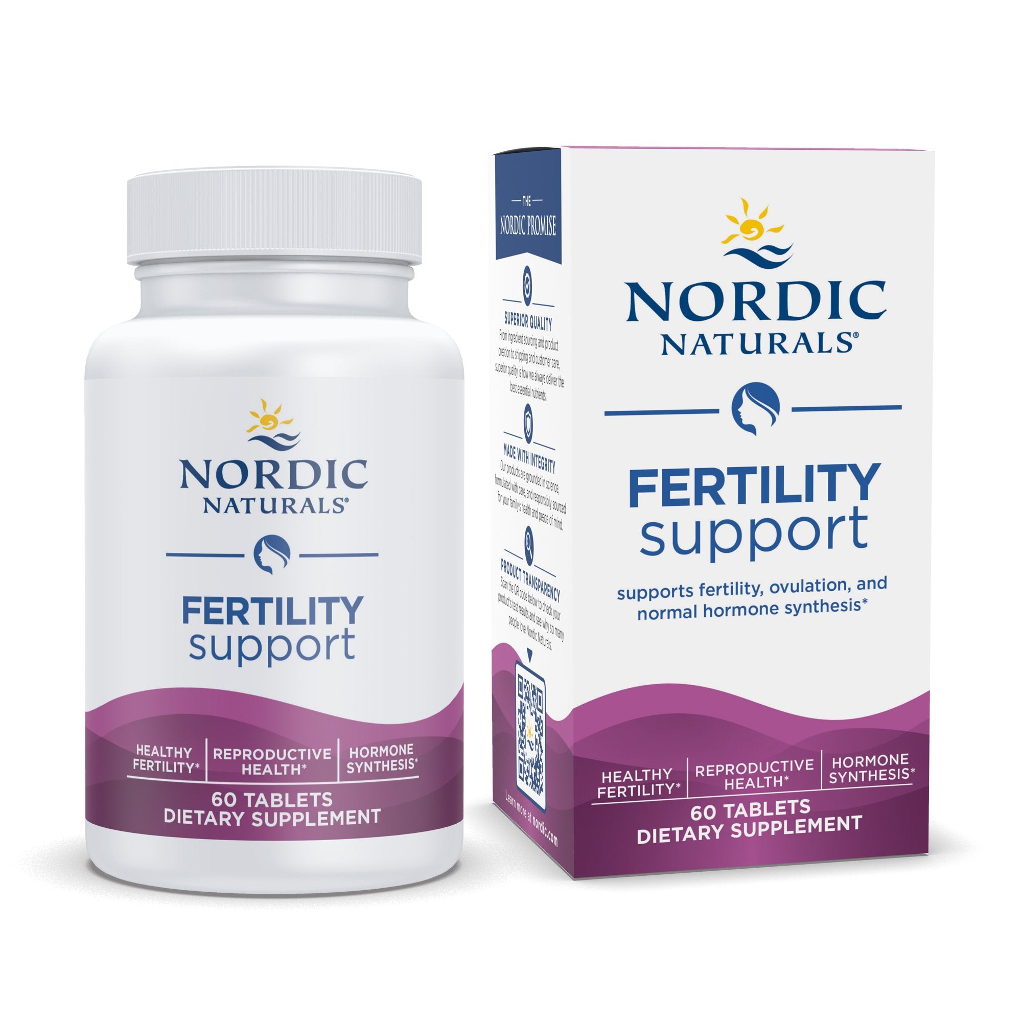Dietary Supplement Nordic Naturals® Fertility Support Inositol 1100 mg Strength Tablet 60 per Bottle