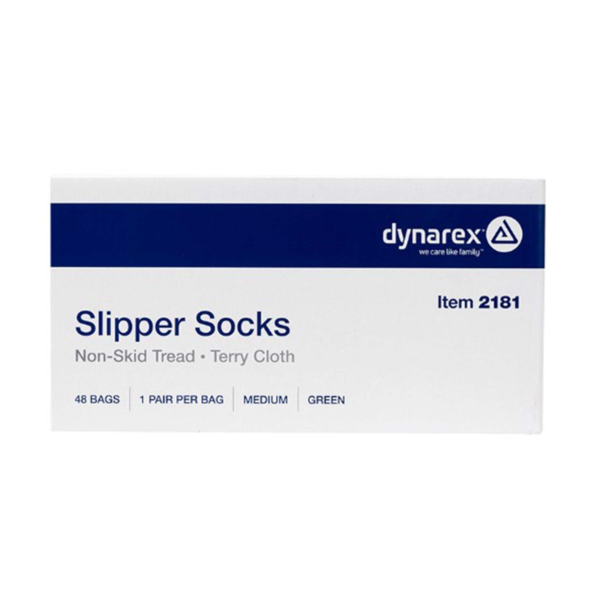 Slipper Socks Dynarex Unisex Adult Medium Single Tread Single Patient Use Green - image 5