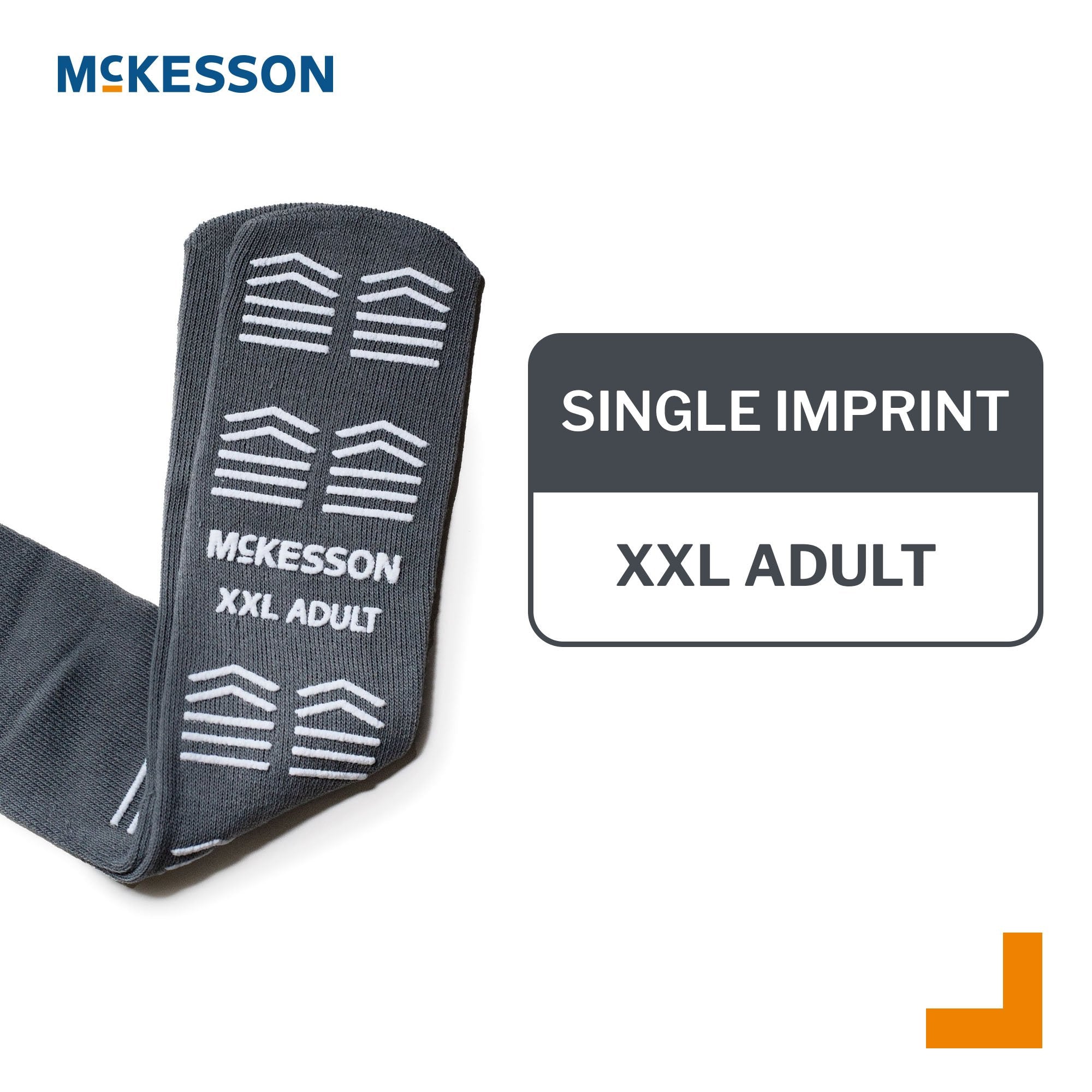 Slipper Socks McKesson Unisex Adult 2X-Large Single Tread Single Patient Use Gray - image 3