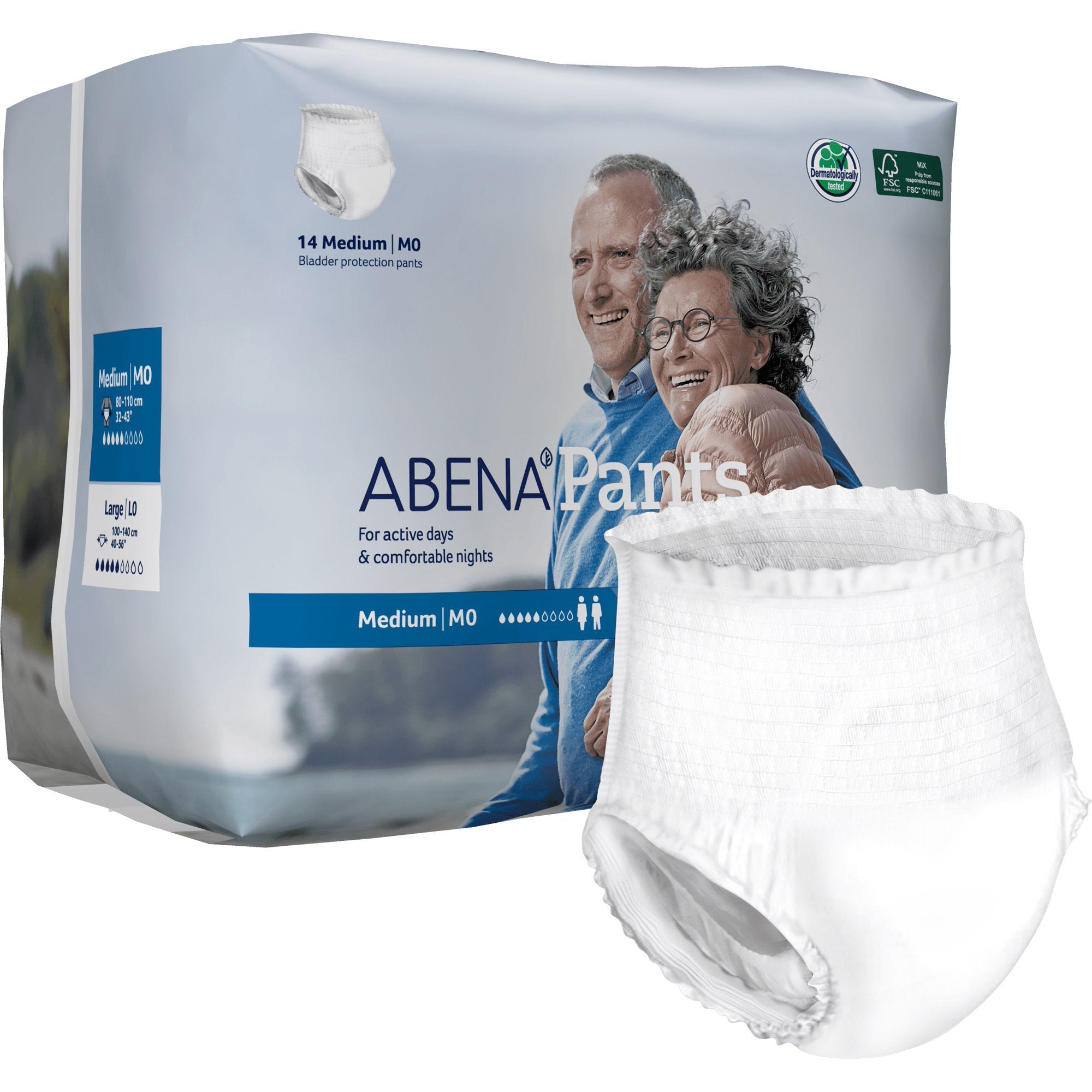 Absorbent Underwear Abena® Pants Pull On with Tear Away Seams Adult Medium Unisex Disposable Moderate Absorbency - image 2