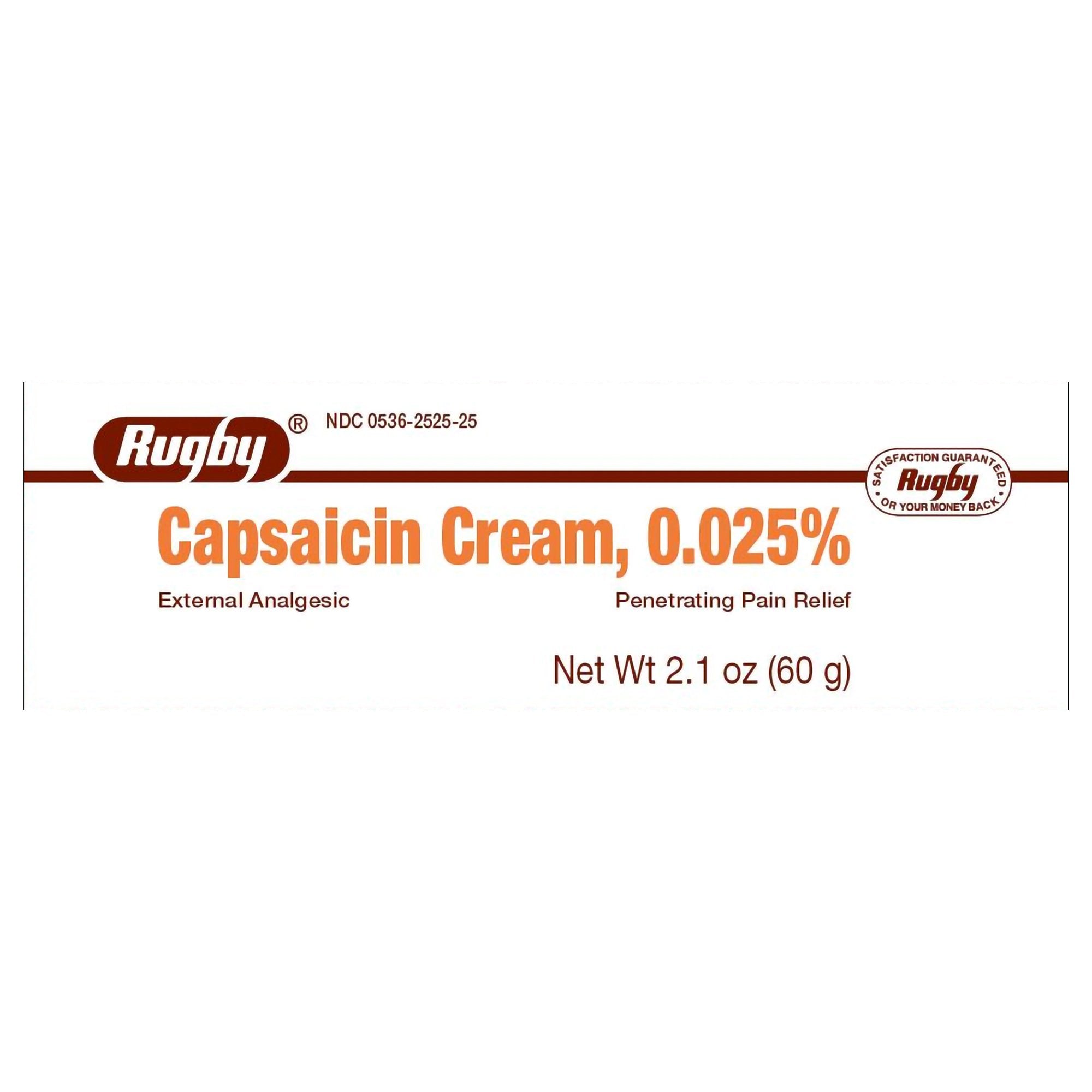 Rugby® Capsaicin Topical Pain Relief, 2.1-ounce tube