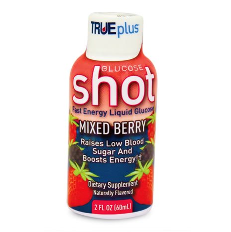 TRUEplus™ Fast Energy Liquid Glucose Shot Dietary Supplement , 2-ounce bottle