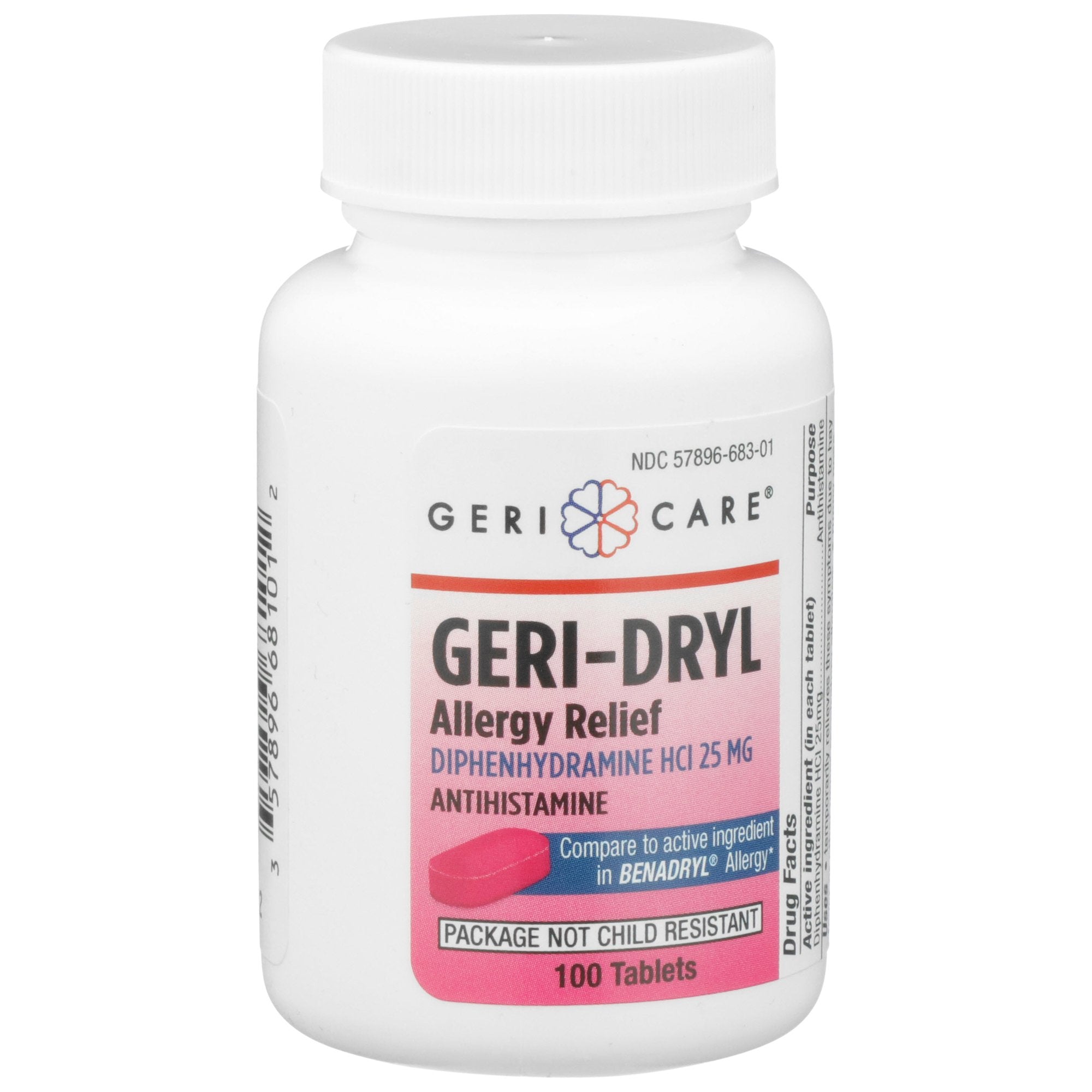 Allergy Relief Geri-Dryl 25 mg Strength Tablet 100 per Bottle - image 3