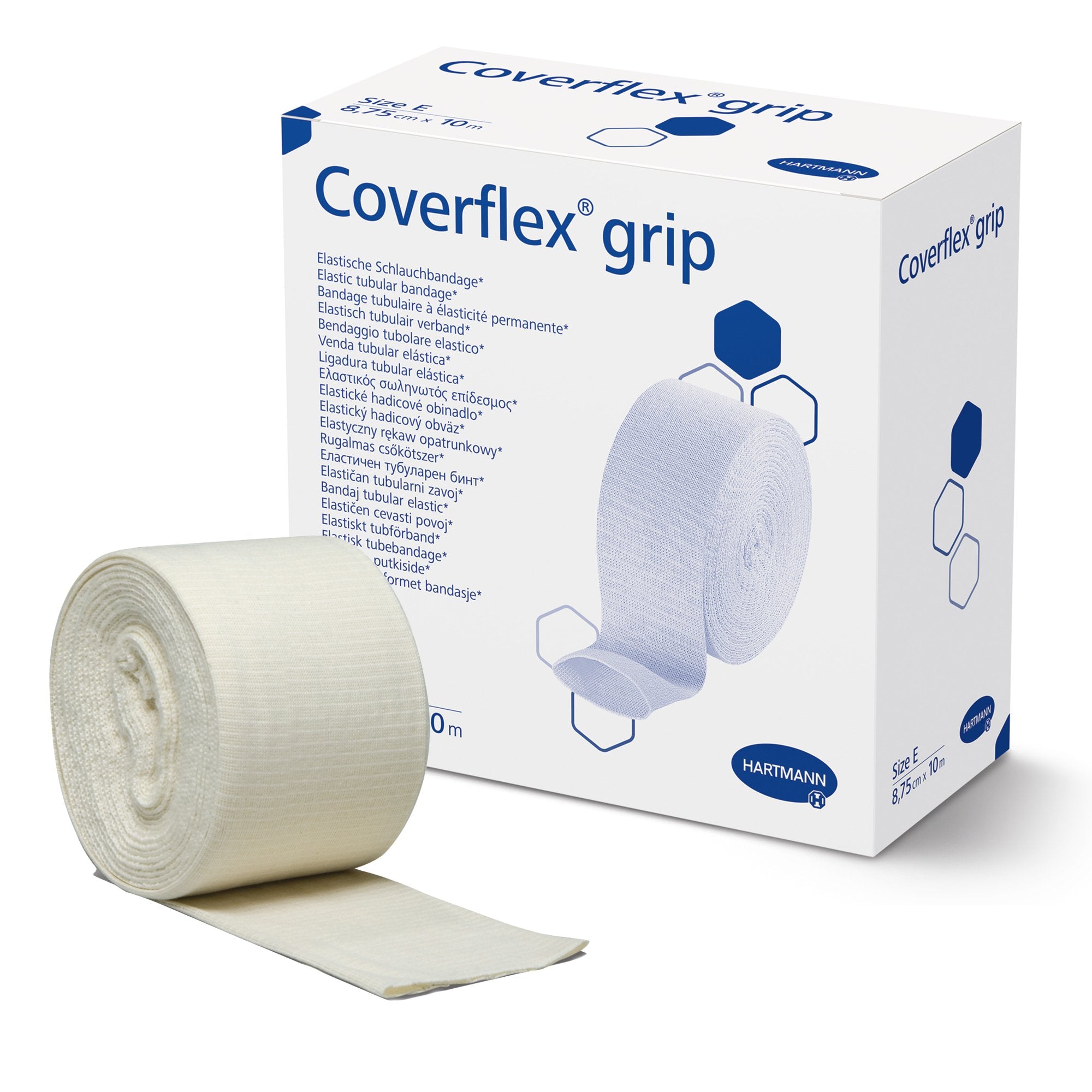 Elastic Tubular Support Bandage Coverflex® grip 3-2/5 Inch X 11 Yard Pull On Tan NonSterile Size E Standard Compression