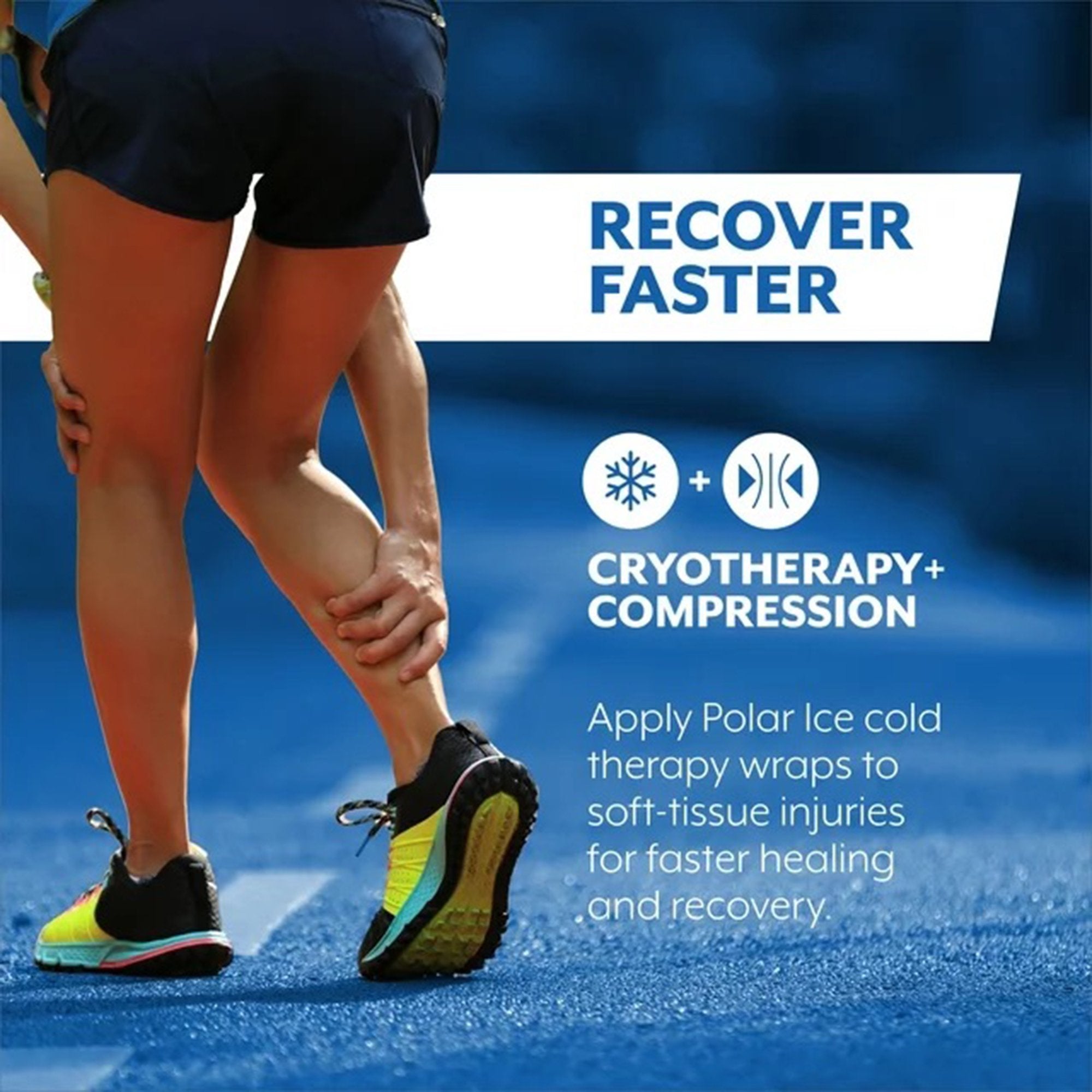 Cold Pack with Wrap Polar Ice® Knee Standard 13 X 16 Inch Nylon / Polyester / Water Reusable - image 7