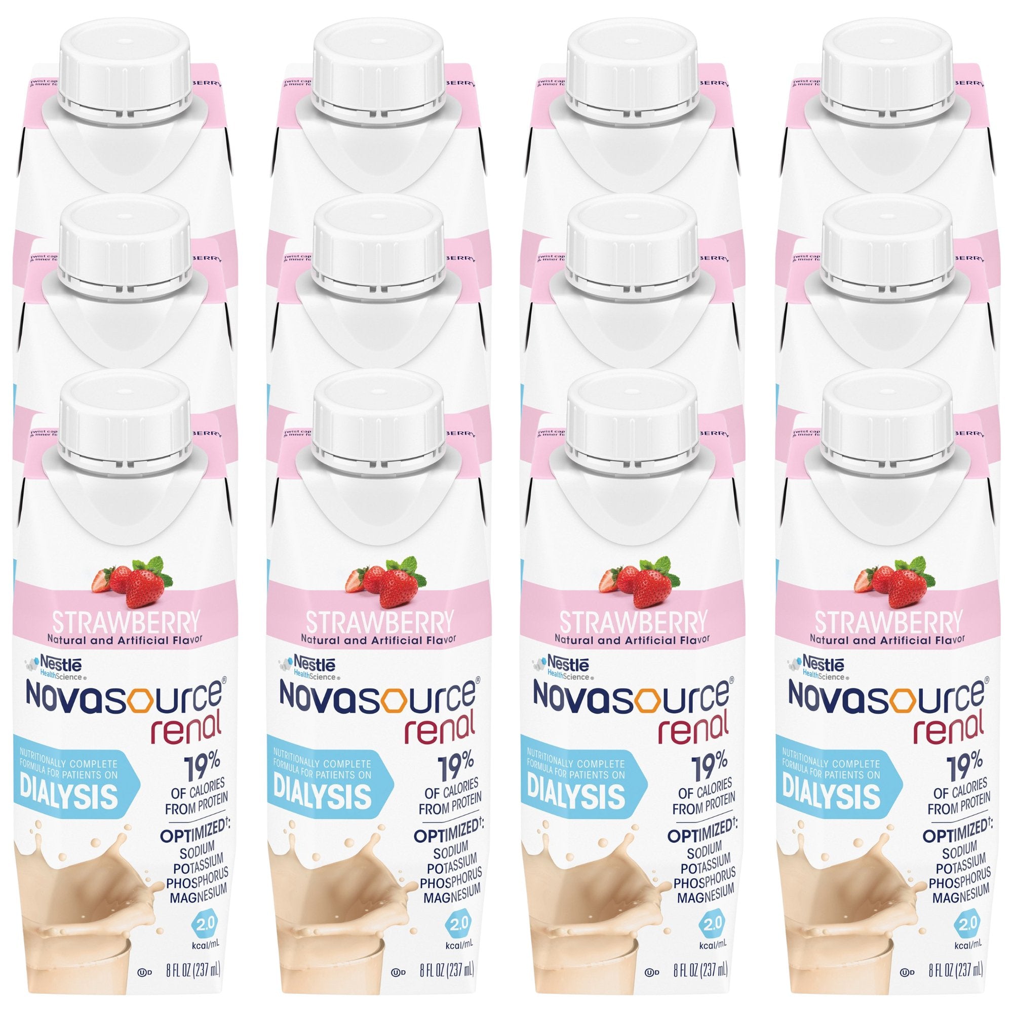 Oral Supplement Novasource® Renal Strawberry Flavor Liquid 8 oz. Carton - image 8