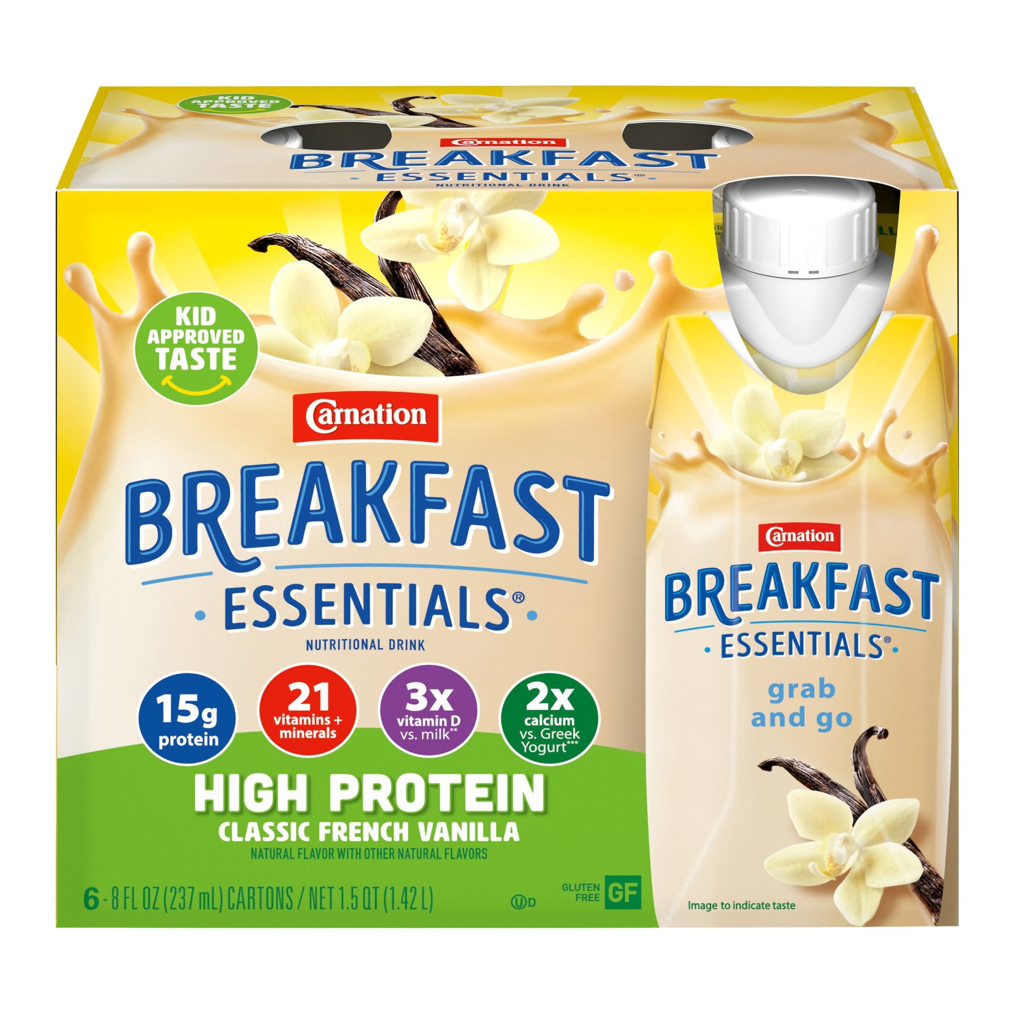 Oral Supplement Carnation Breakfast Essentials® High Protein French Vanilla Flavor Liquid 8 oz. Bottle - image 2
