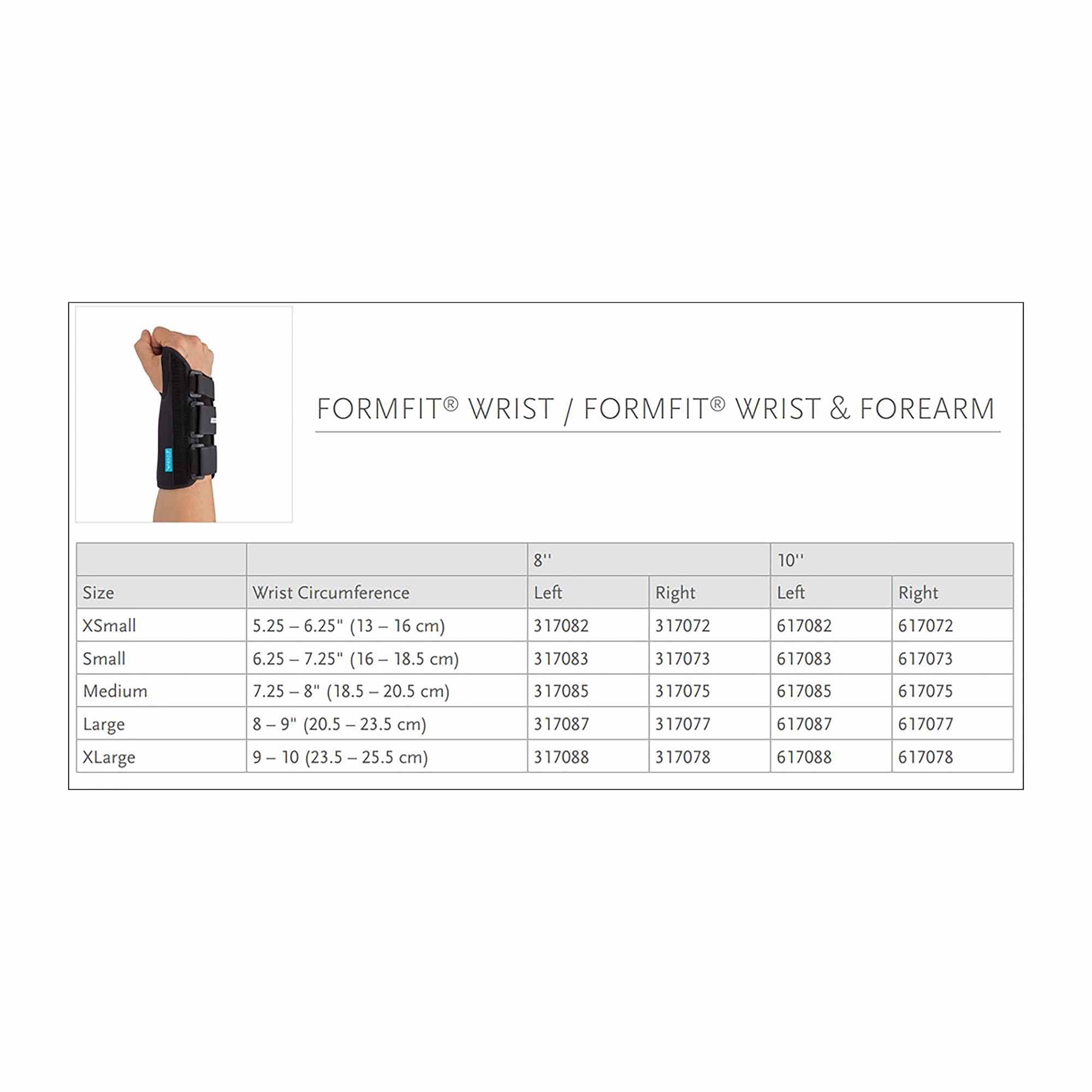 Wrist Brace Ossur® Formfit® Aluminum / Cotton / Polyester Left Hand Black X-Small - image 5