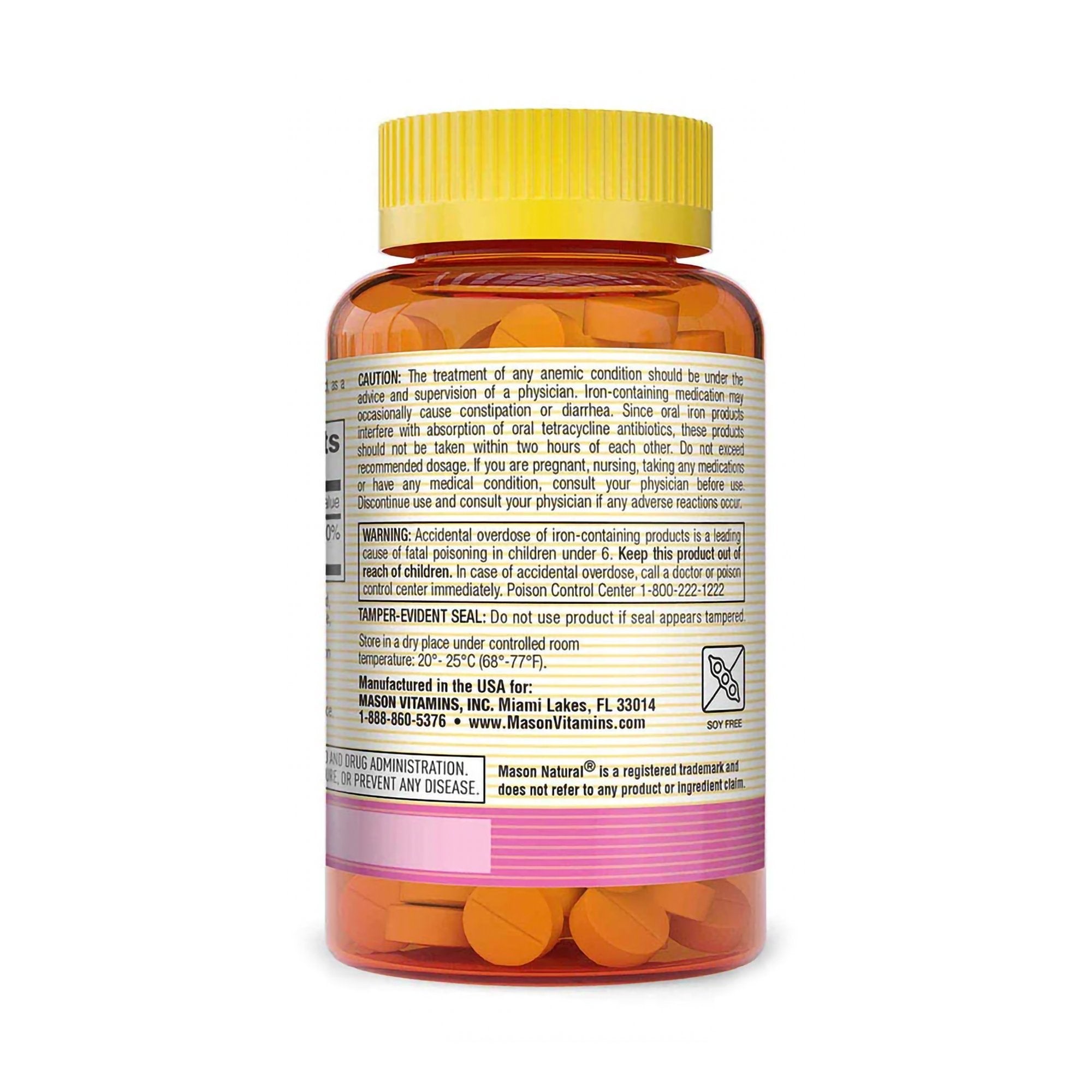 Mineral Supplement Iron 50 mg Strength Tablet 60 per Bottle - image 3