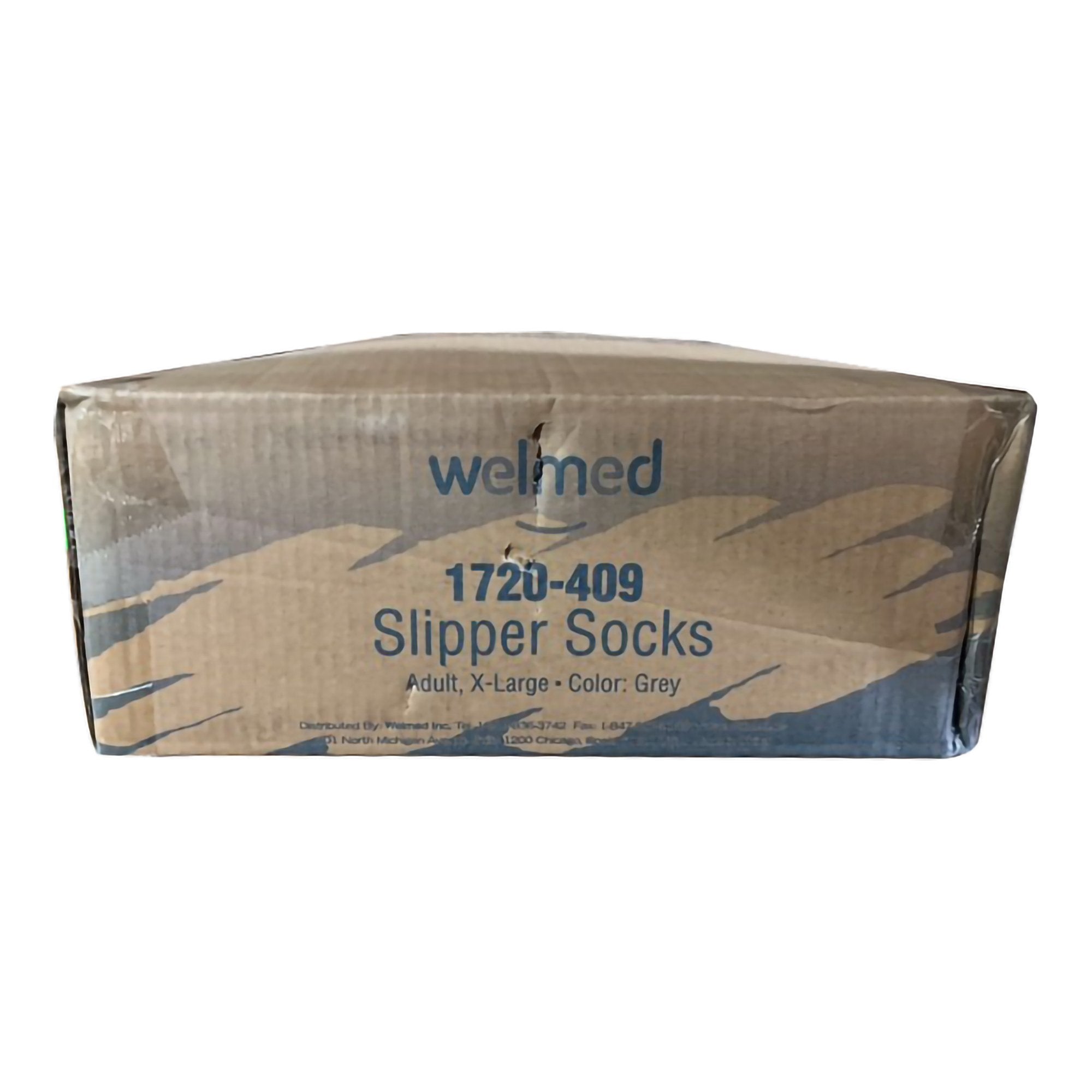 Slipper Socks Welmed Unisex Adult X-Large Single Tread Single Patient Use Gray - image 3