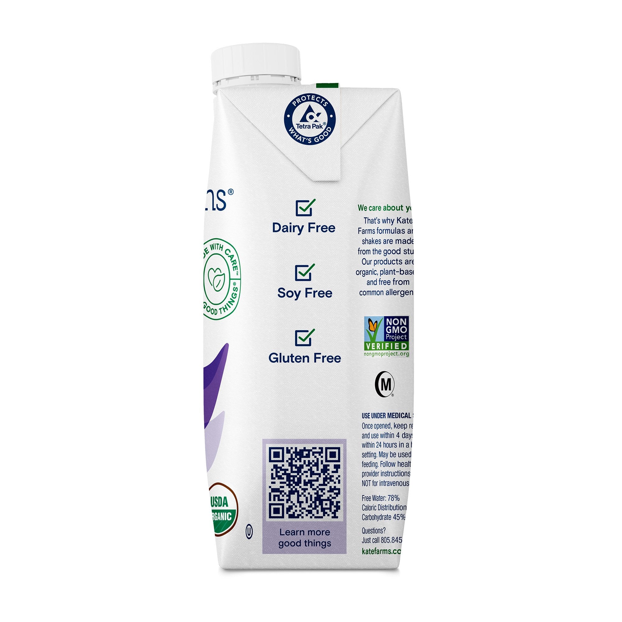 Oral Supplement Kate Farms Peptide 1.0 Plain Flavor Liquid 11 oz. Carton - image 4