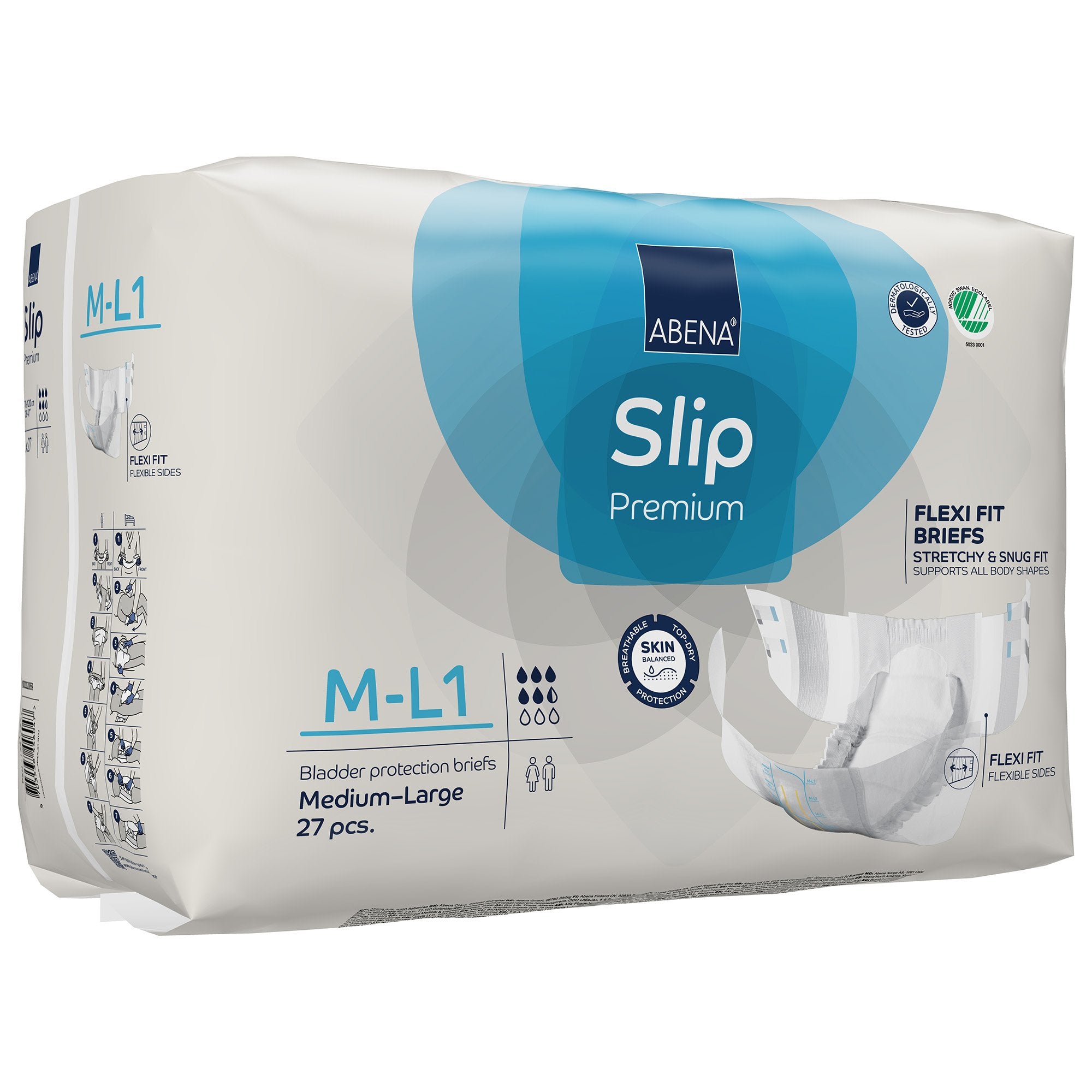 Incontinence Brief Abena Slip Flexi Fit Adult Medium / Large Unisex Disposable Moderate Absorbency - image 4