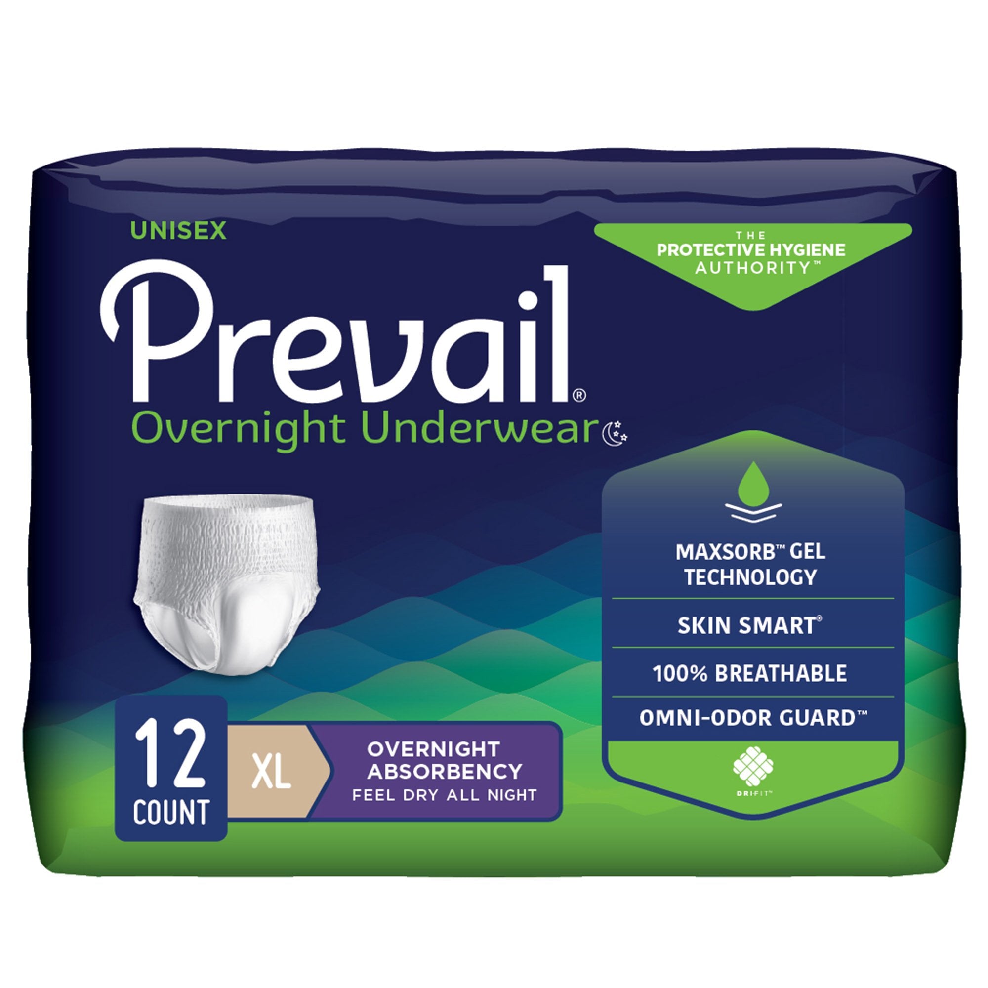 Prevail® Overnight Absorbent Underwear, Extra Large