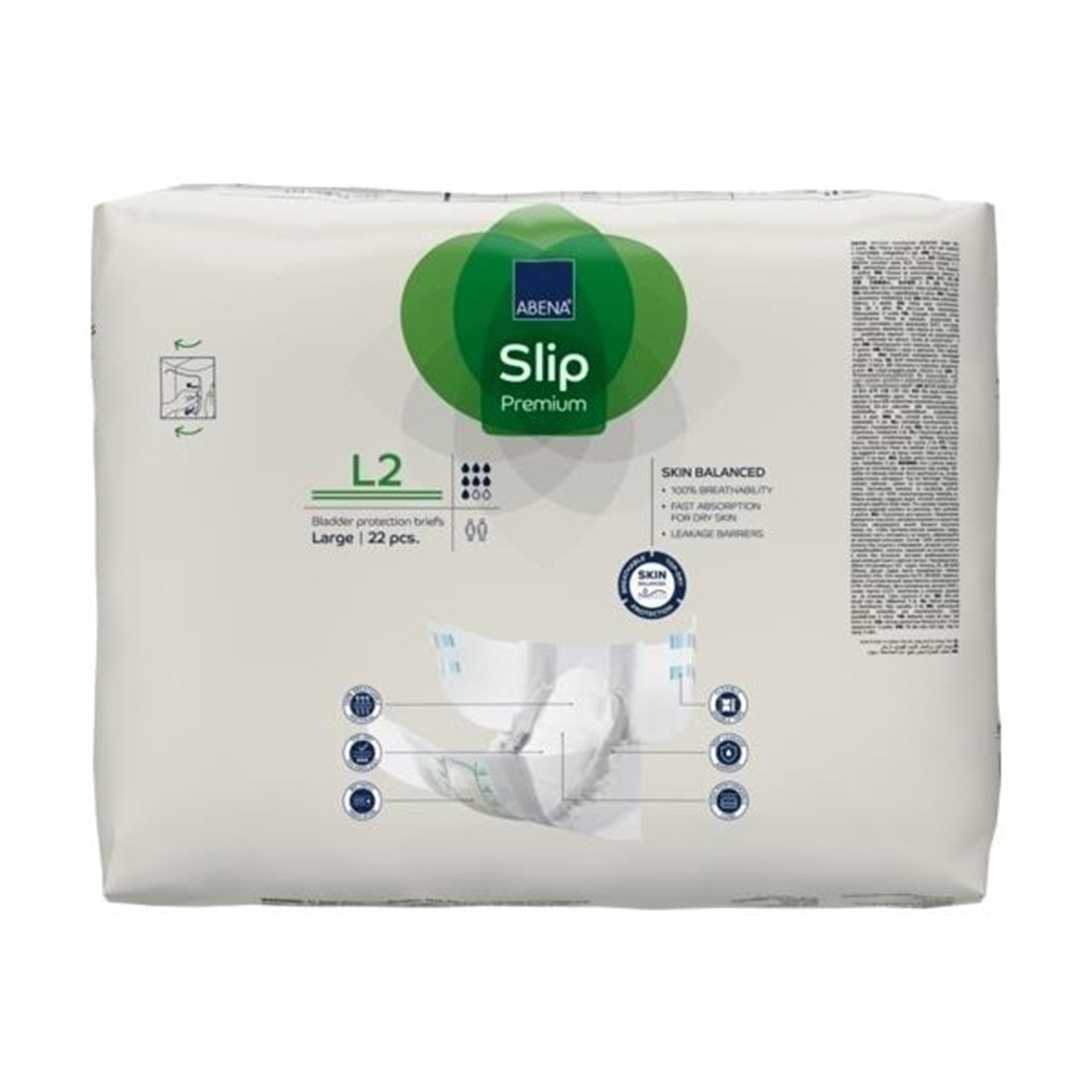 Incontinence Brief Abena® Slip Premium L2 Adult Large Unisex Disposable Heavy Absorbency - image 6