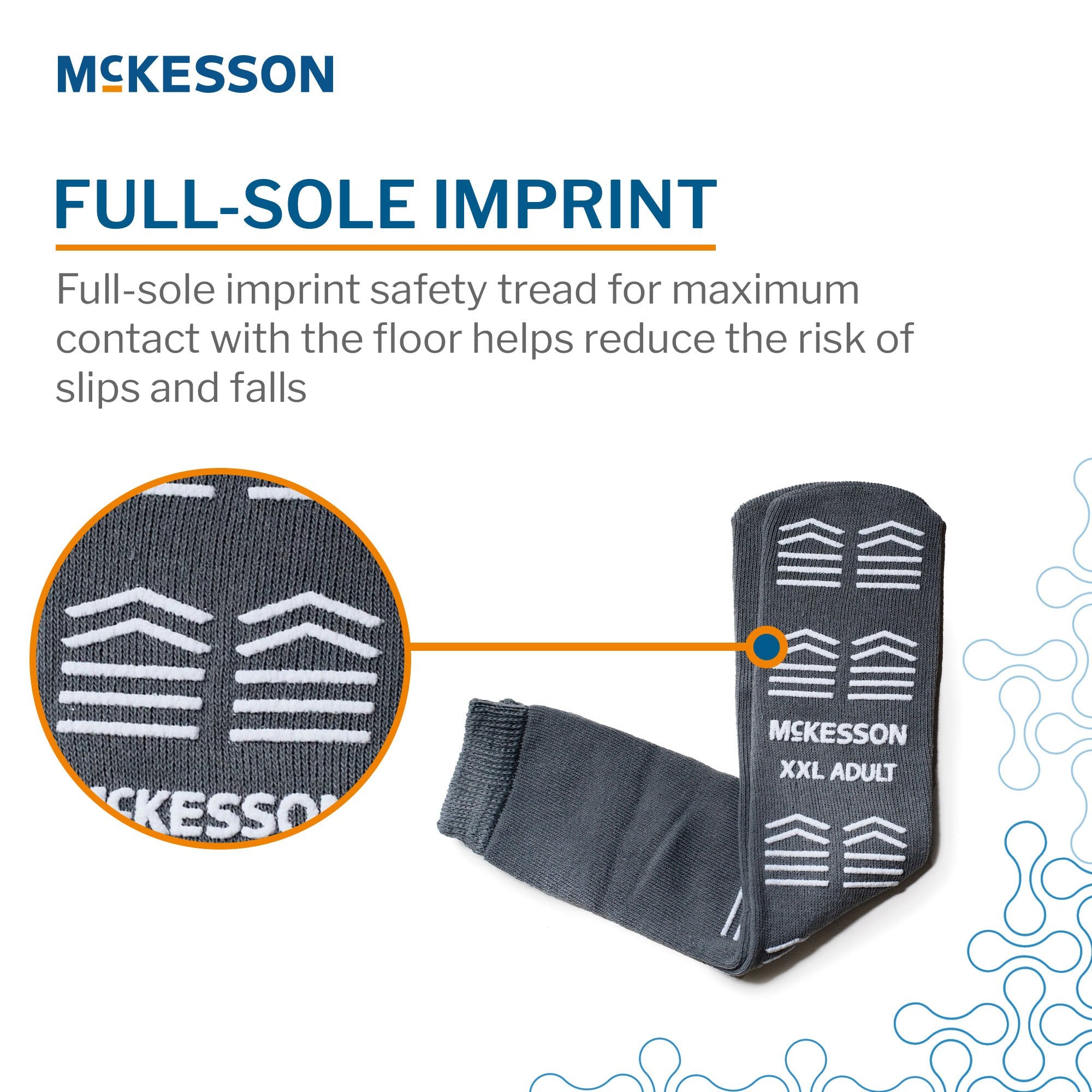 Slipper Socks McKesson Unisex Adult 2X-Large Single Tread Single Patient Use Gray - image 4