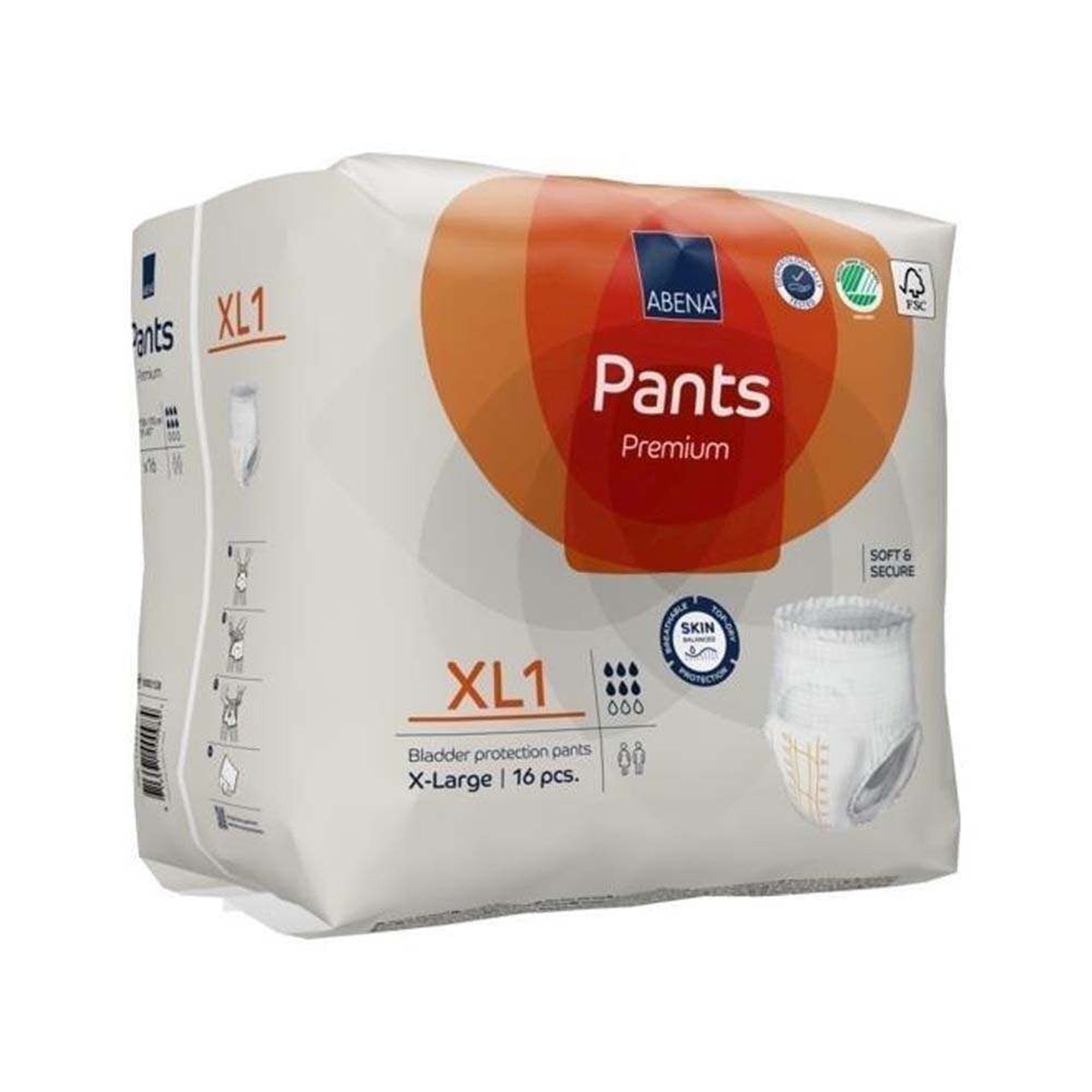 Absorbent Underwear Abena® Premium Pants XL1 Pull On with Tear Away Seams Adult X-Large Unisex Disposable Heavy Absorbency - image 3
