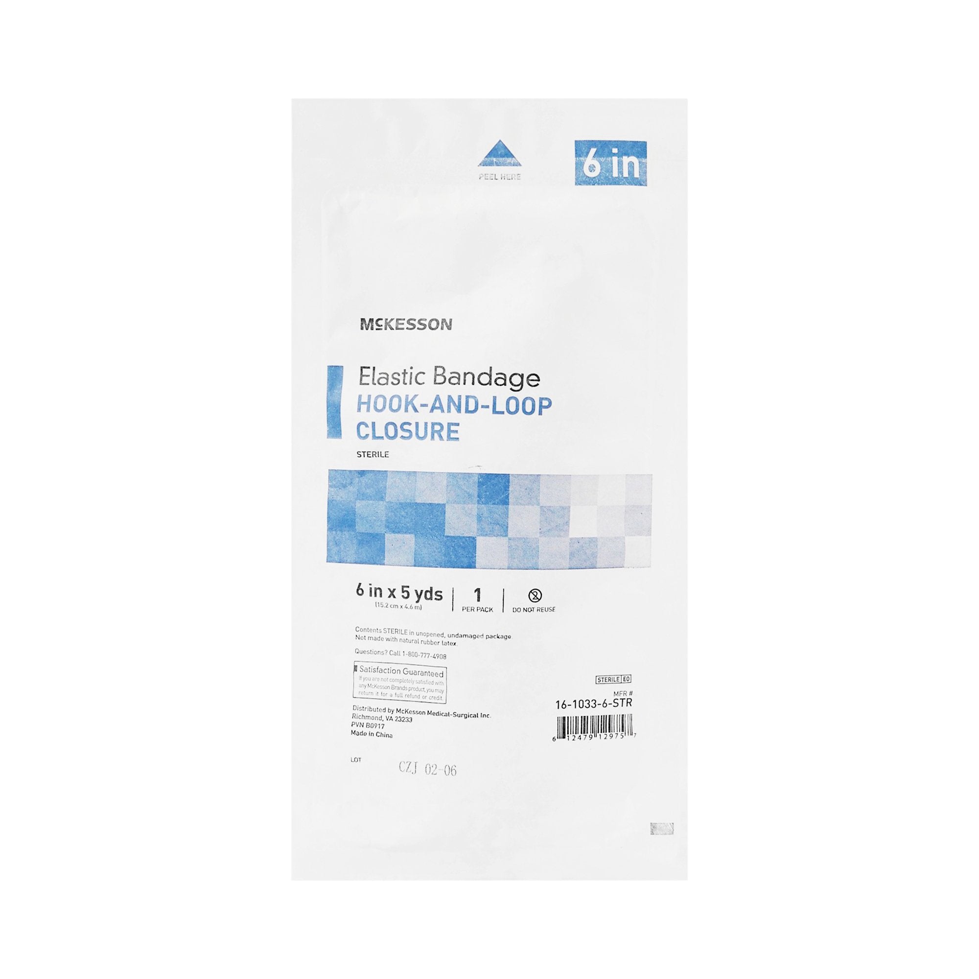 Elastic Bandage McKesson 6 Inch X 5 Yard Single Hook and Loop Closure Tan Sterile Standard Compression - image 2