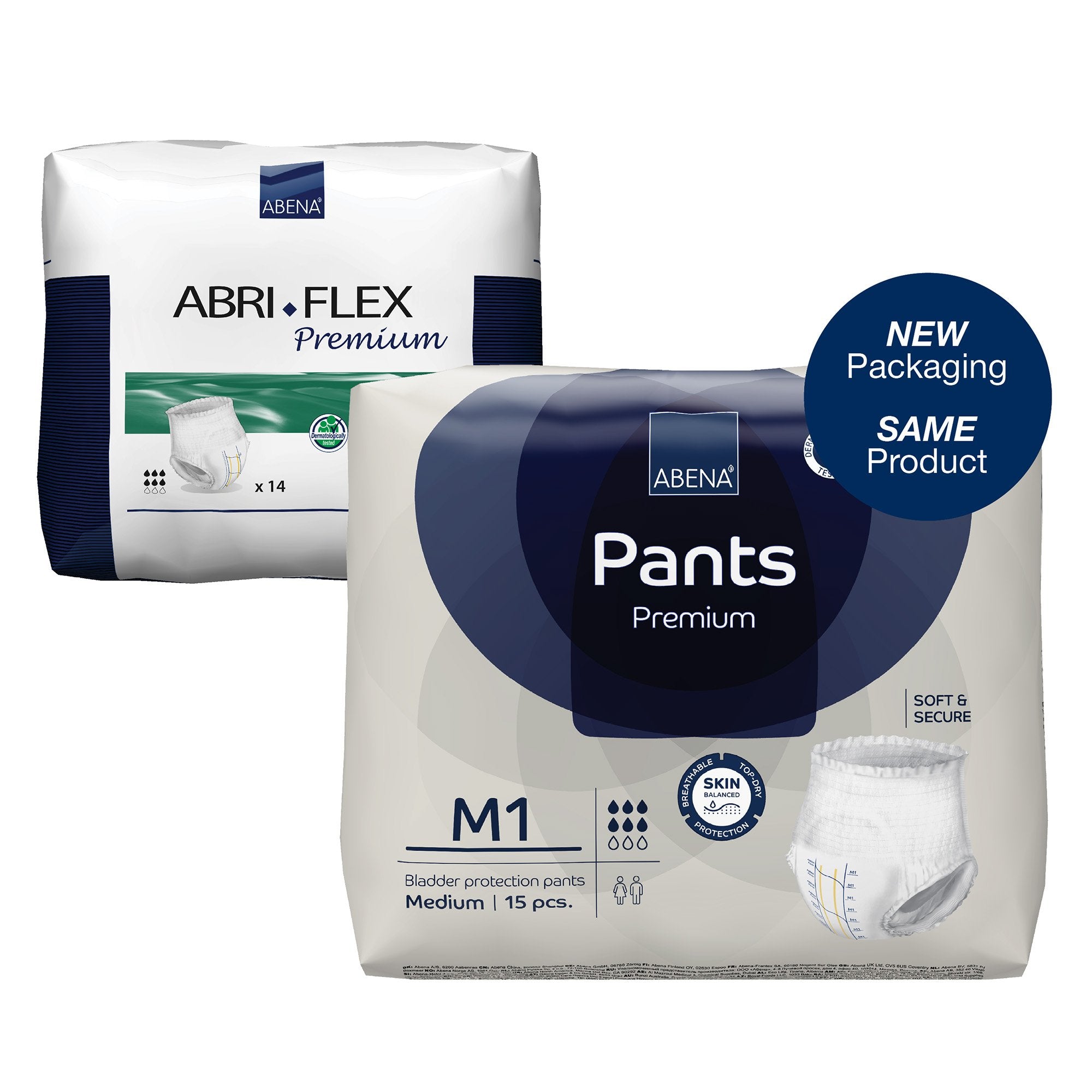 Absorbent Underwear Abena® Premium Pants M1 Pull On with Tear Away Seams Adult Medium Unisex Disposable Heavy Absorbency - image 2