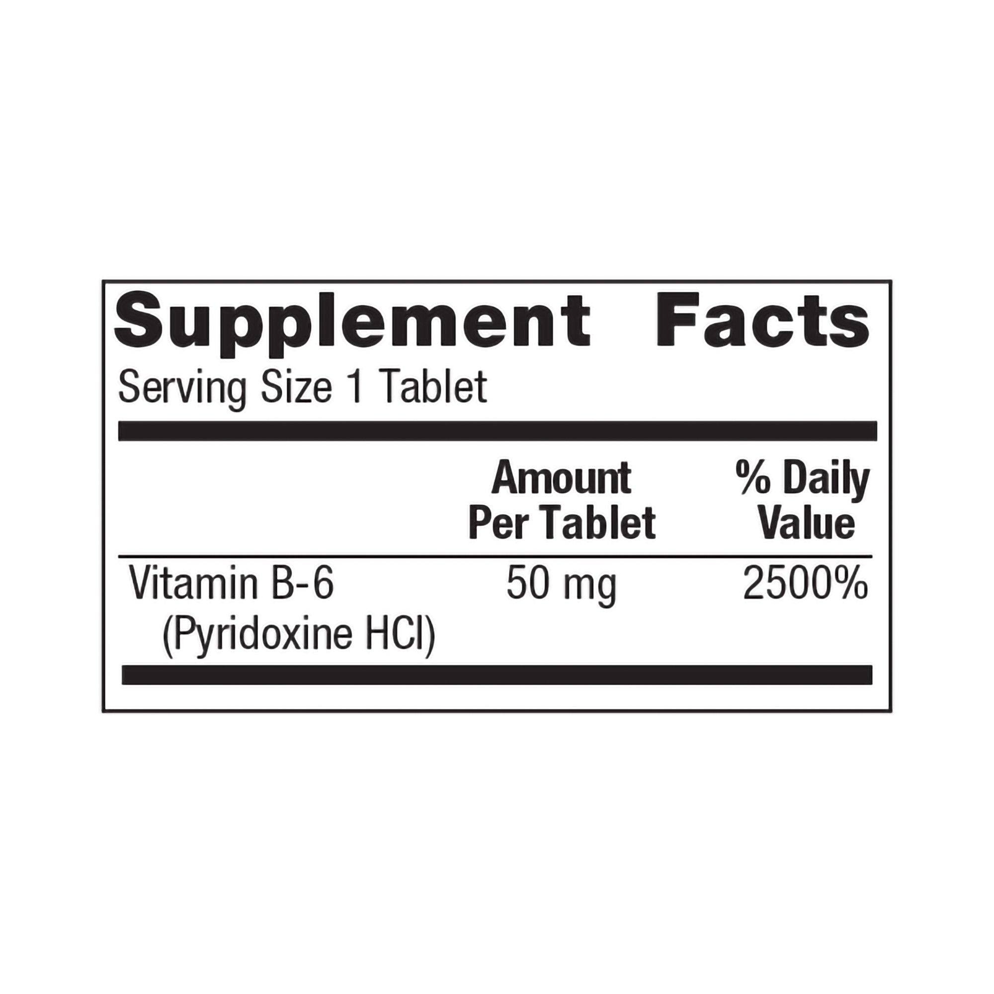Vitamin Supplement Geri-Care® Vitamin B6 50 mg Strength Tablet 100 per Bottle - image 3