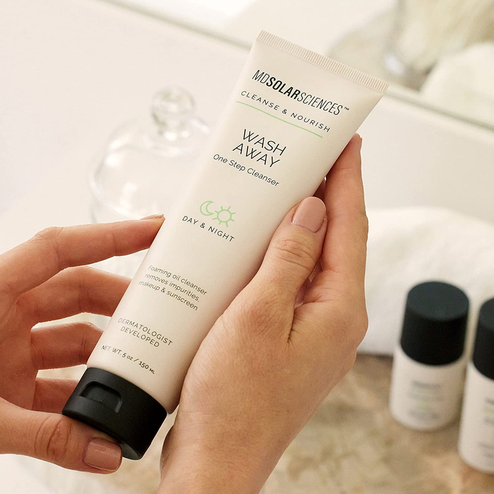 Facial Cleanser MDSolarsciences™ Wash Away One Step Gel 5 oz. Tube Unscented - image 4
