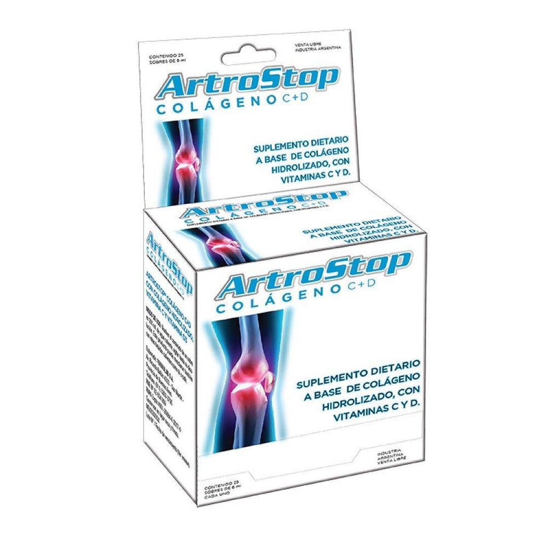 Artrostop Dietary Supplement W/Hydrolyzed Collagen 3G+Vitamin D (25 Tablets Ea.)