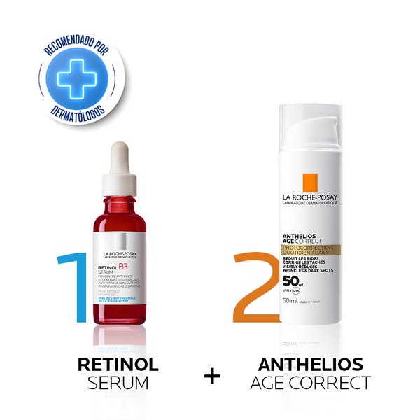 La Roche Posay Retinol B3 Serum + Anthelios Age Correct 50ml (x2) - Anti-Aging Protection!