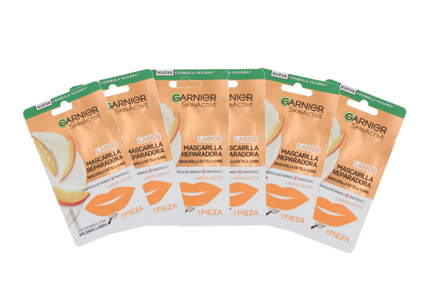 Garnier Skinactive Lip Mask Mango Combo X6 - 15min Hydration for Soft Lips!