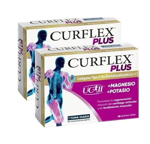 Curflex® Plus - 30 Tablets - UC-II® Collagen + Magnesium + Potassium - Joints & Tissues Repair & Regeneration