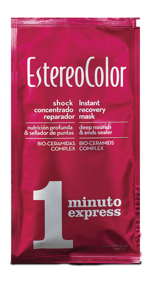 Estereocolor Shock Repair Concentrate - Deep Nutrition & Tip Sealant - Contains Bio-Ceramides Complex - Repairs Tips Without Cutting - Revives Hair in 1 Minute - Lightweight Formula - Non-Greasy Finish (50Gr/1.69Oz, 10Pcs)