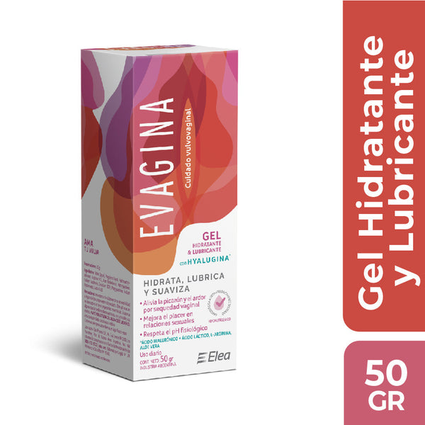Evagina Intimate Moisturizing and Lubricant Gel: Hypoallergenic, Non-Staining, Non-Greasy, pH Balanced, Fragrance-Free, Paraben-Free, Silicone-Free, Water-Based, Long-Lasting & Non-Irritating (50ml/1.69fl Oz)
