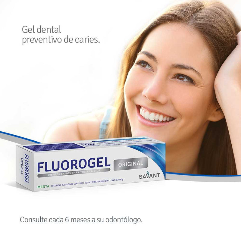 Fluorogel Original Mint Fluoride Dental Gel (60gr/2.02oz) - Strengthen Enamel & Prevent Cavities