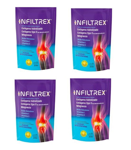 Infiltrex Powder 300gr x 4 | Natural Origin Complex w/Non-denatured Collagen