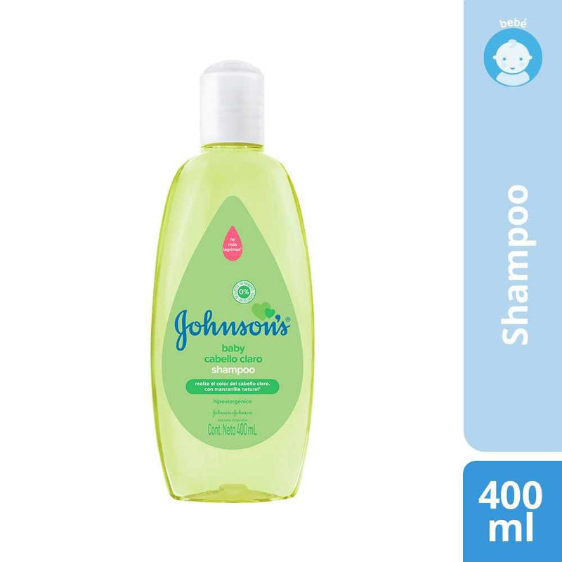 Johnson's Clear Hair Shampoo 400ml/13.52fl Oz ‚All Natural Chamomile for Light Hair Color, Hypoallergenic & No Dyes, Parabens, Sulfates or Phthalates.