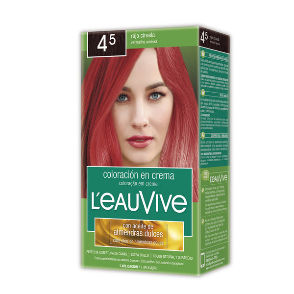 L'Eau-Vive Hair Coloring Kit Nbr. 9.3 Plum Red: Natural, Paraben-Free, Cruelty-Free & Vegan Hair Color with Low Ammonia Content (1 Unit) .