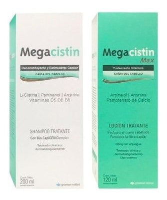 Megacistin Max Treatment Lotion & Spray (No Rinse) - Strengthens Hair, Stimulates Growth, Restructures, Aminexil, Anchoring System.