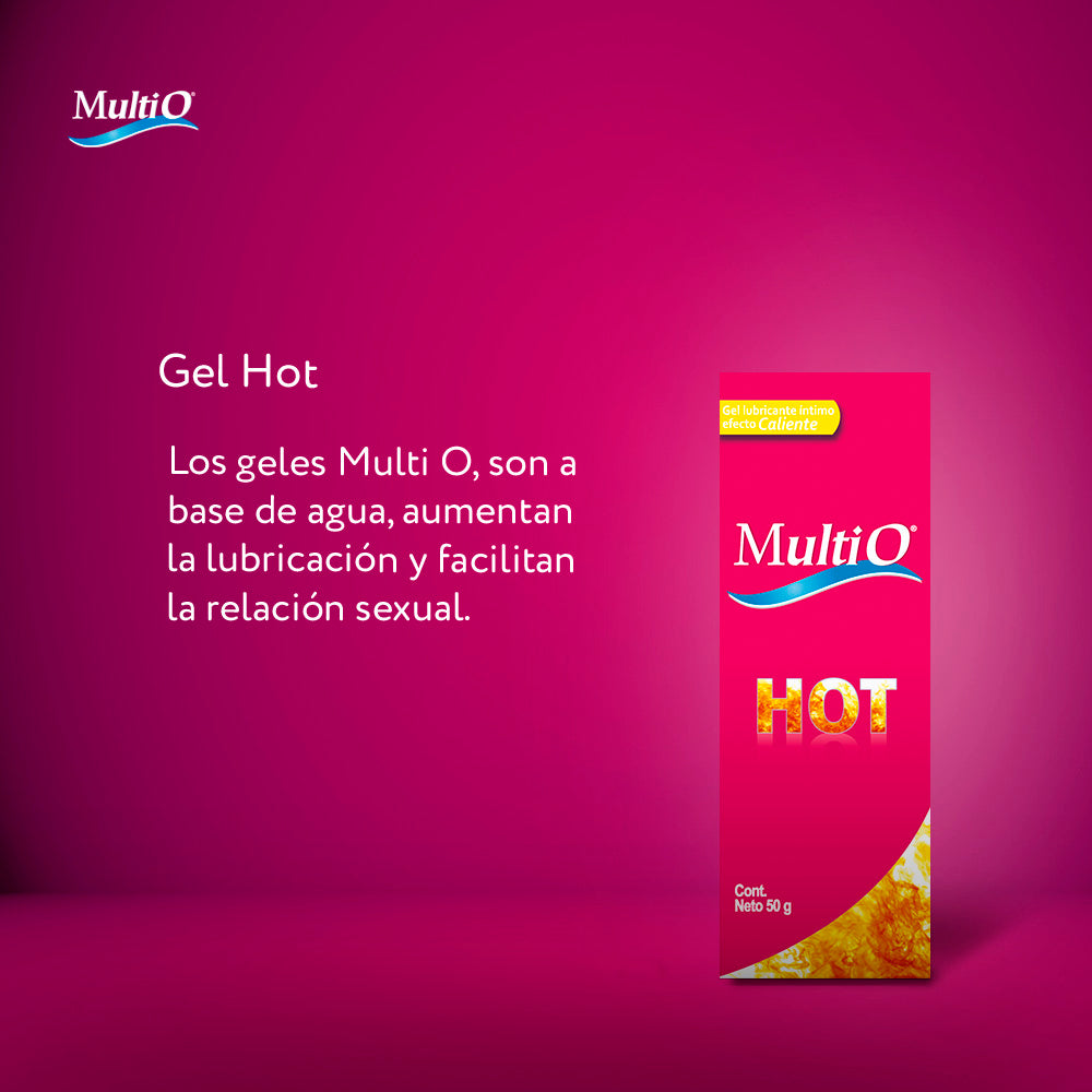 Multi O Gel Hot (50Gr / 1.69Oz) - Odorless & Taste-Free, Long-Lasting, Hypoallergenic & Compatible with All Toys