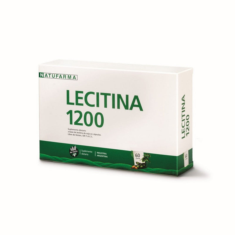 Natufarma Lecithin 1200 for Cholesterol & Triglycerides Control: 100% Natural Soy, Non-GMO & Gluten Free (60 Tablets Ea.)