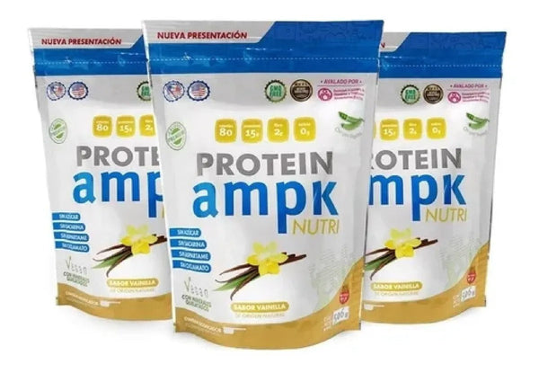 Nutri Protein AMPK 506gr Combo - 15g Protein, 3g Fiber, 80cal - Endorsed by Saota, Vanilla Flavour, with Minerals