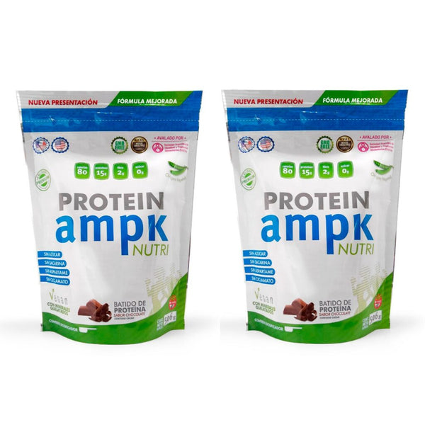 Nutri Protein AMPK - Vegan Protein Shake - 506g, 21 Portions - 15g Protein, 3g Fiber, No Sugar, Aspartame, or Cyclamate