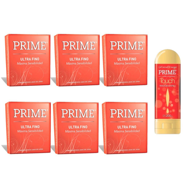 Prime Gel Touch - Natural Feel Condom (Latex, 52mm, Non-Greasy Gel)